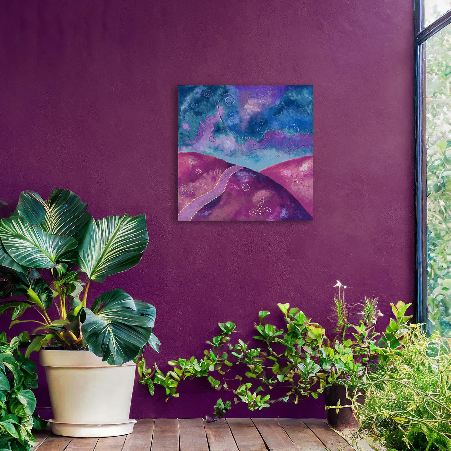 "Go your own way" - Purple and blue - by Fanny Fay Engström