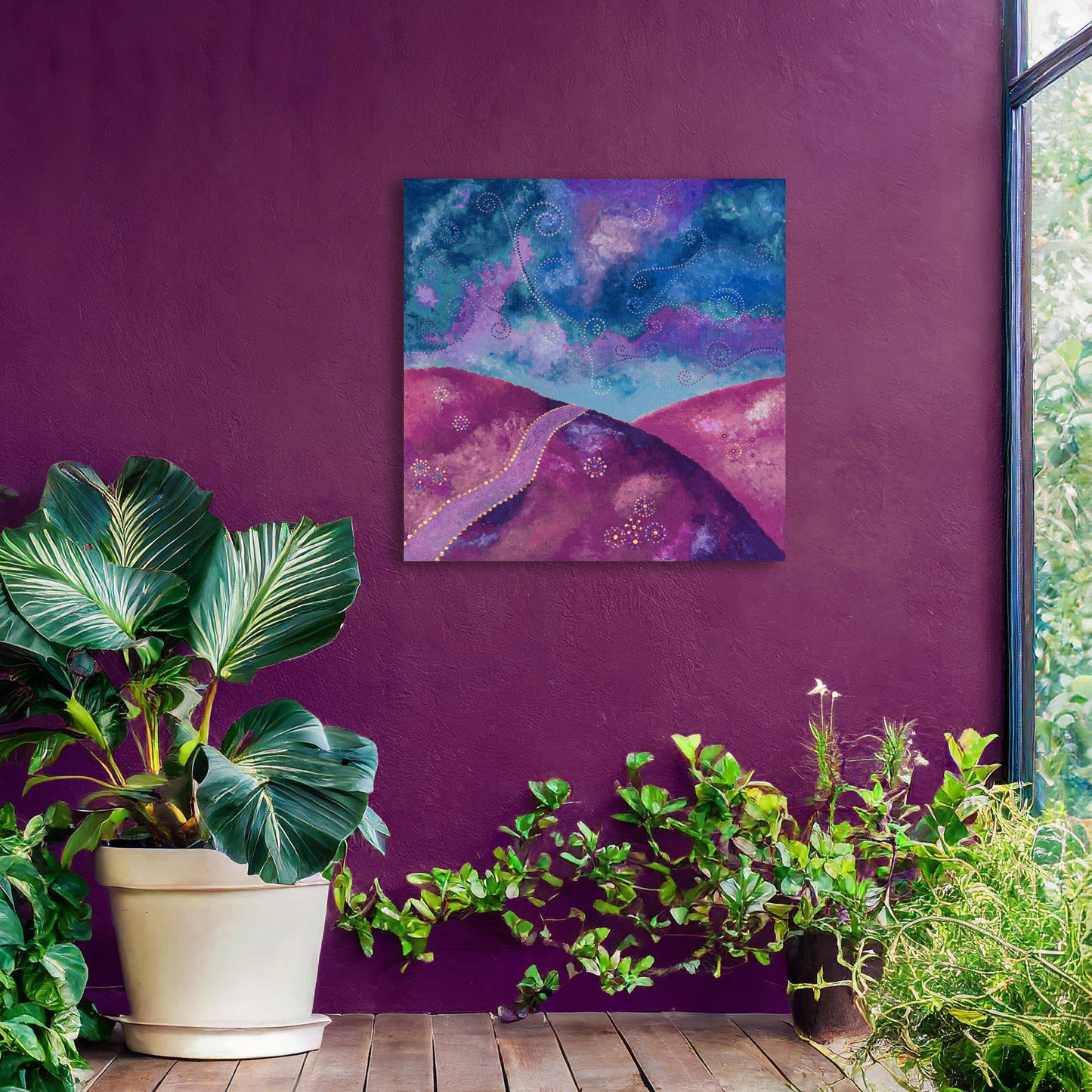 "Go your own way" - Purple and blue - by Fanny Fay Engström