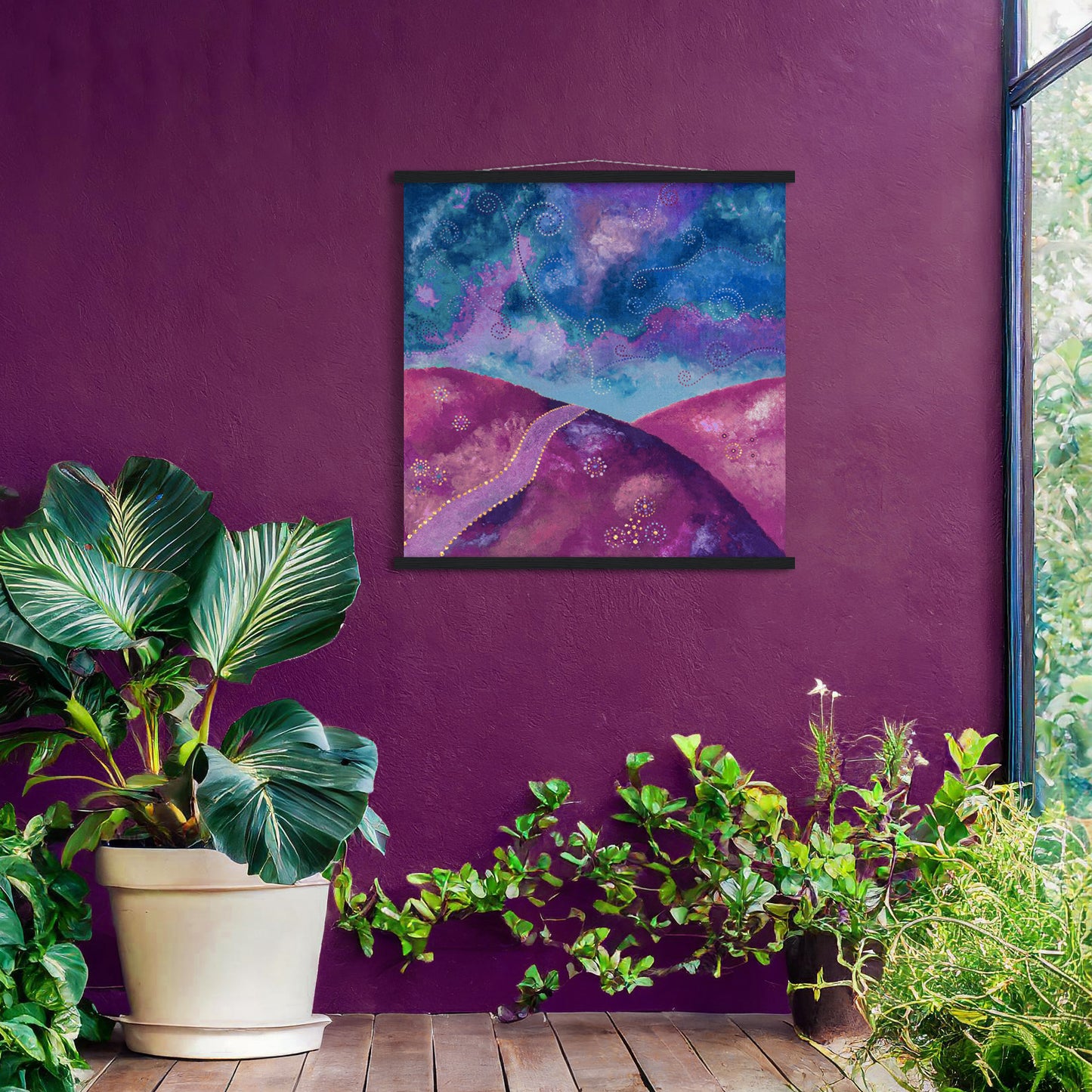 "Go your own way" - Purple and blue - by Fanny Fay Engström