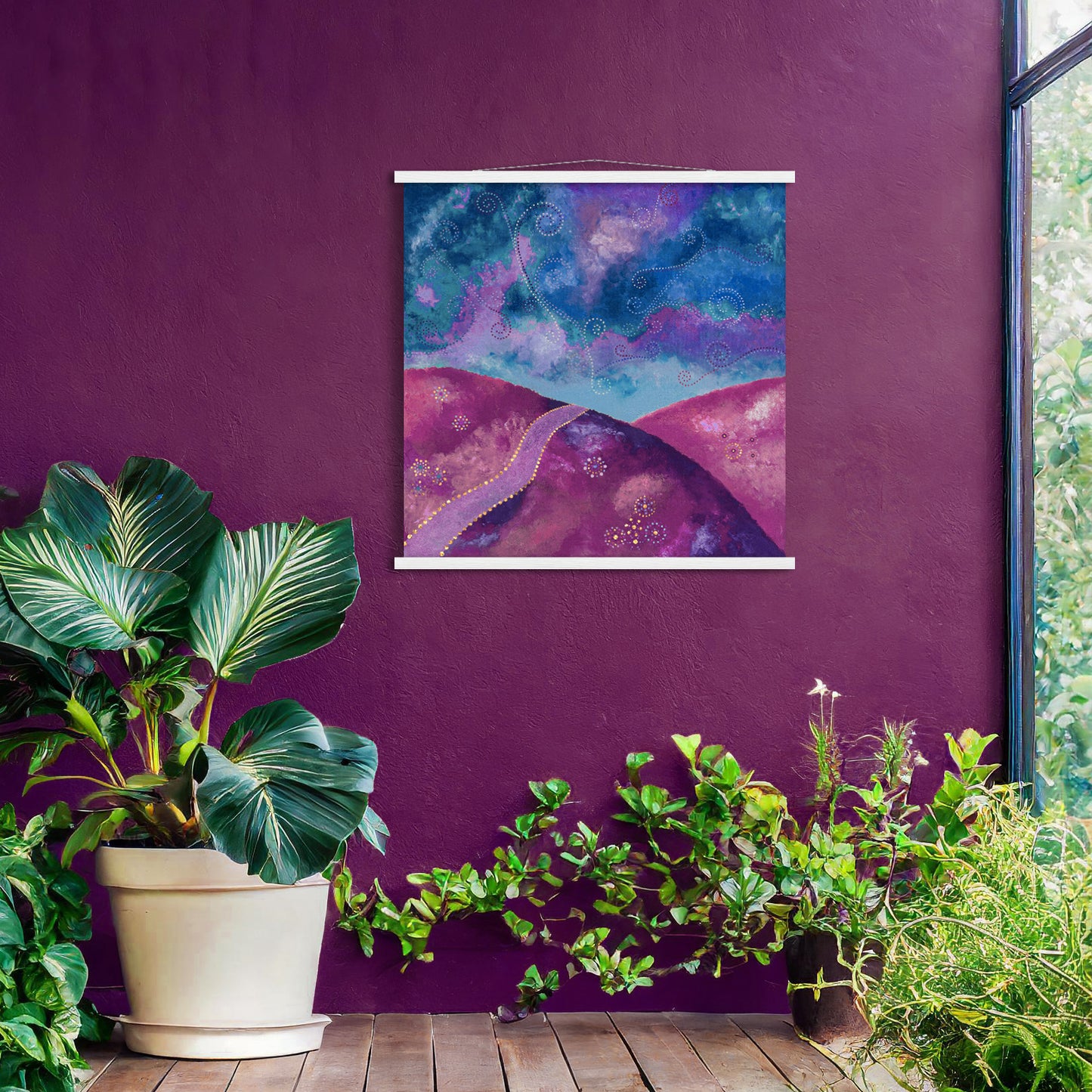 "Go your own way" - Purple and blue - by Fanny Fay Engström