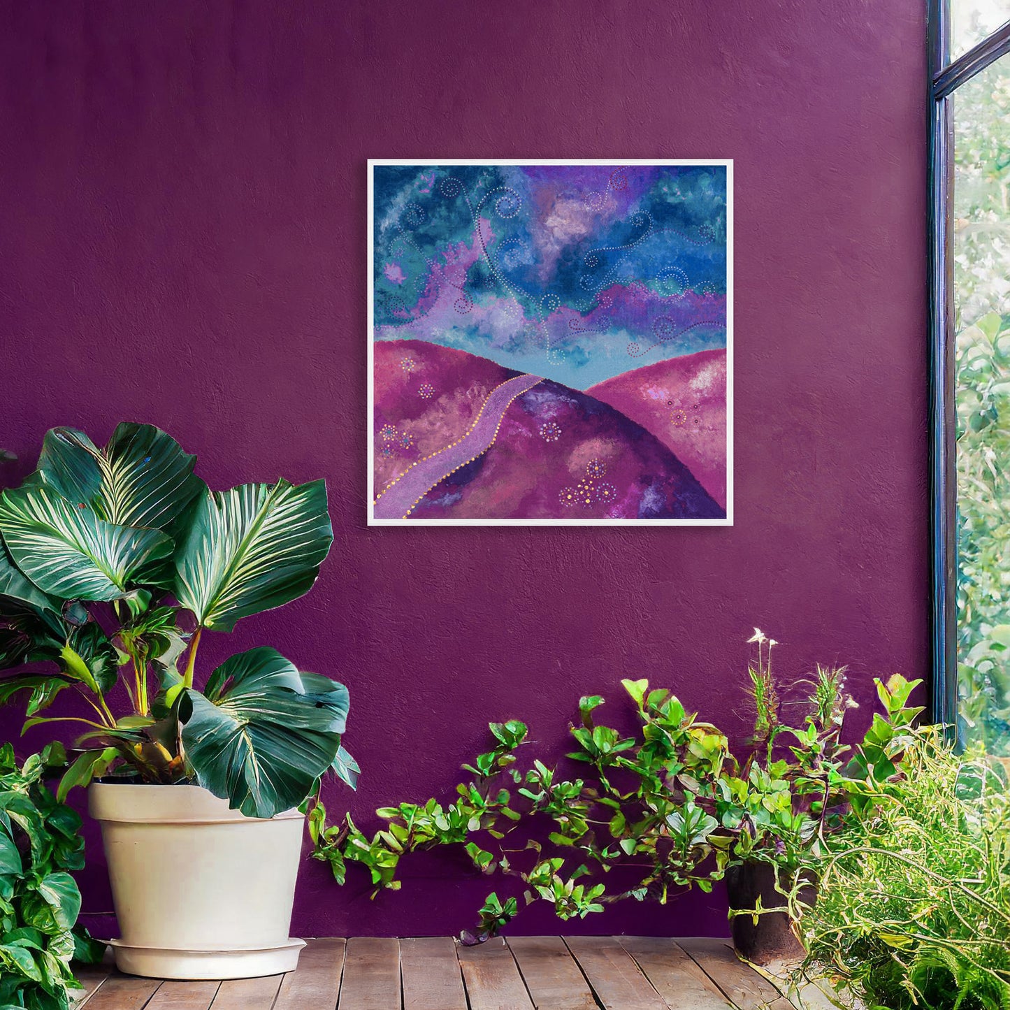"Go your own way" - Purple and blue - by Fanny Fay Engström