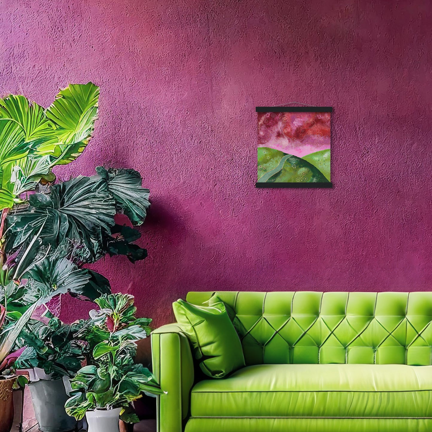 "Go your own way" - Green and pink - by Fanny Fay Engström