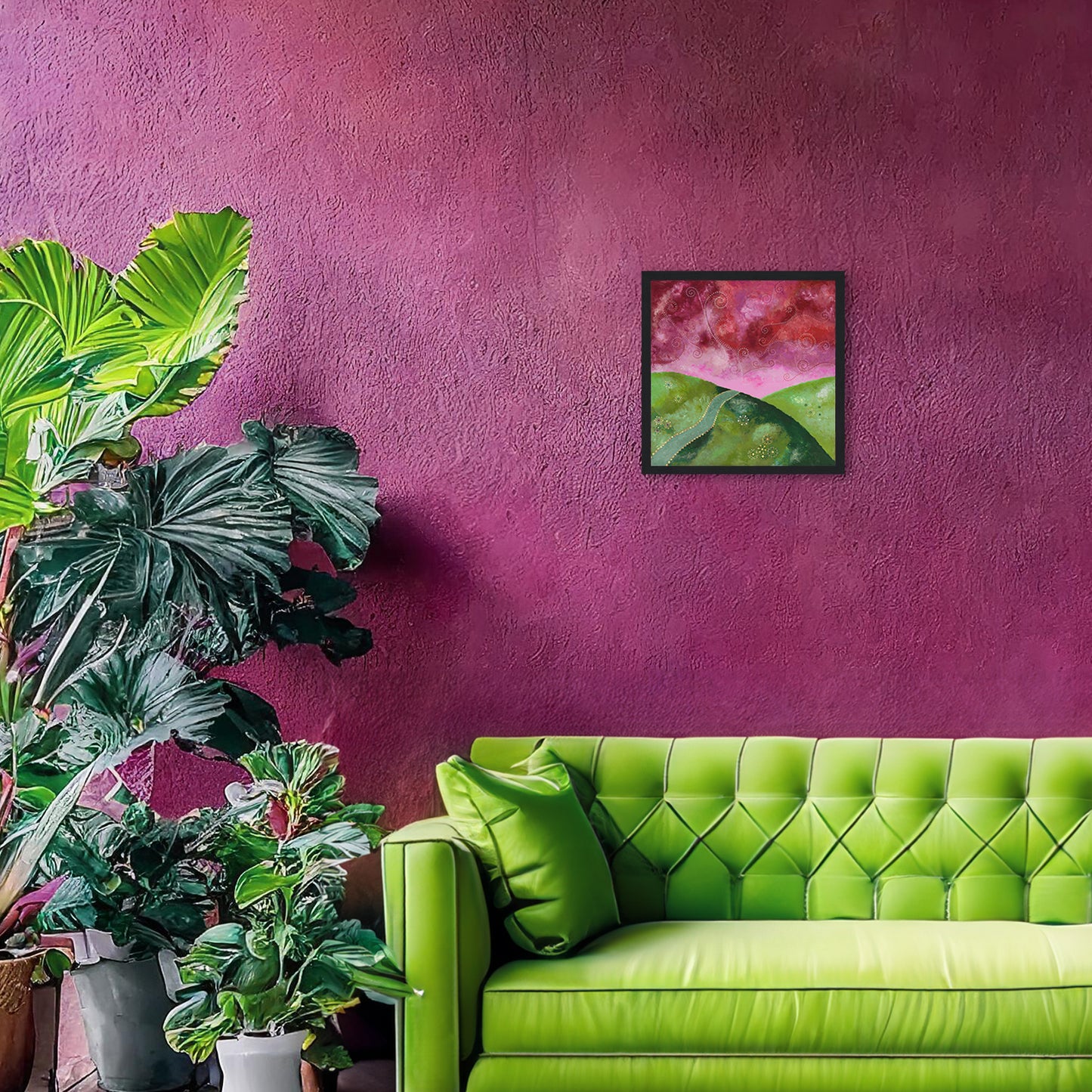 "Go your own way" - Green and pink - by Fanny Fay Engström