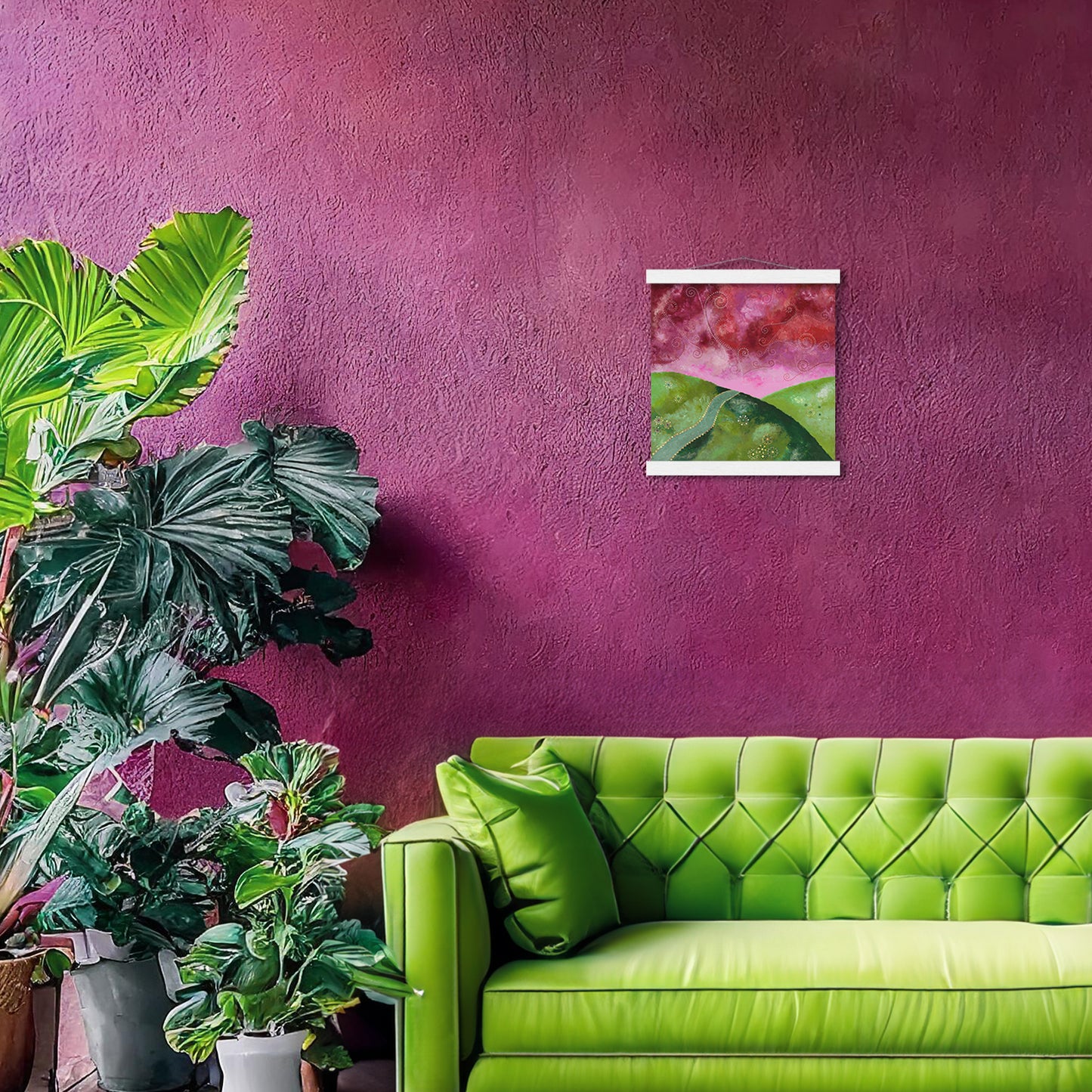 "Go your own way" - Green and pink - by Fanny Fay Engström