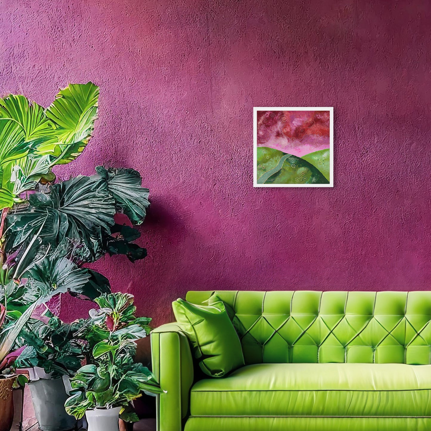 "Go your own way" - Green and pink - by Fanny Fay Engström