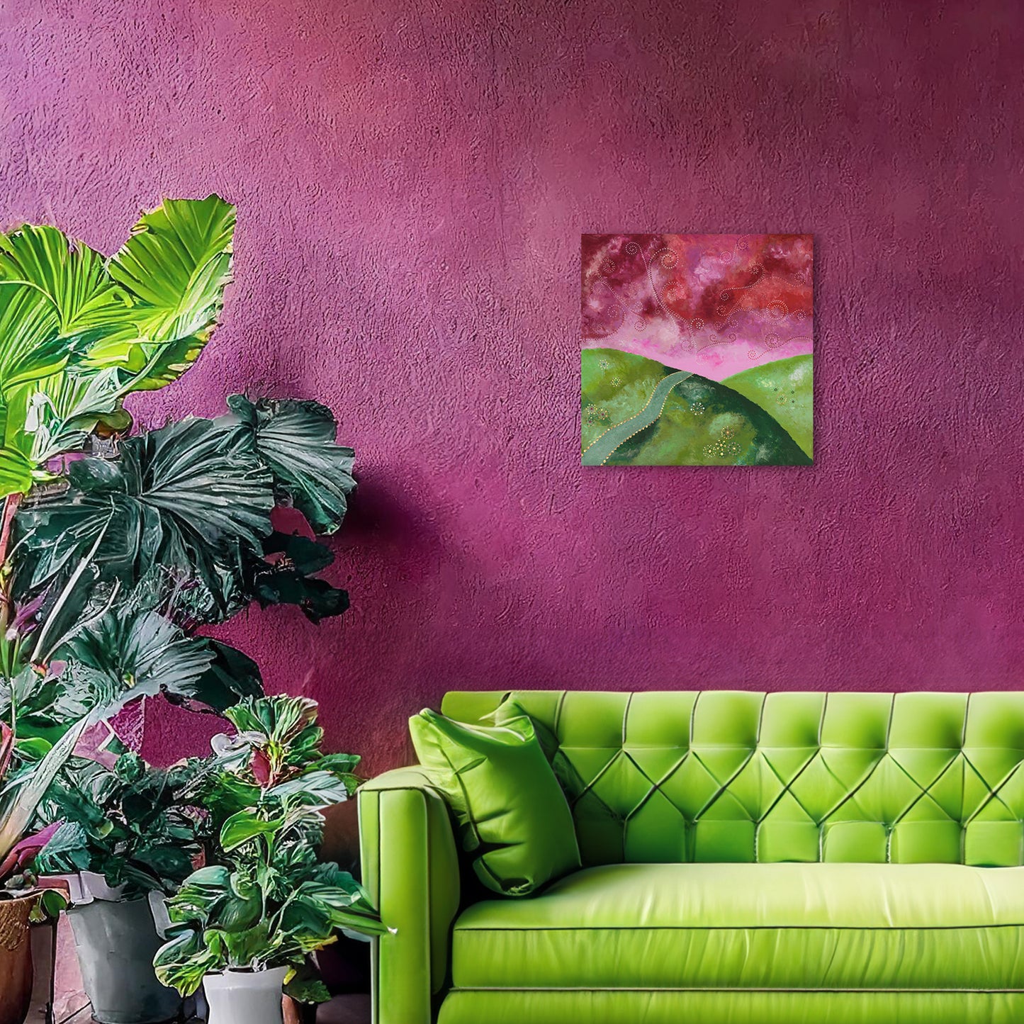 "Go your own way" - Green and pink - by Fanny Fay Engström