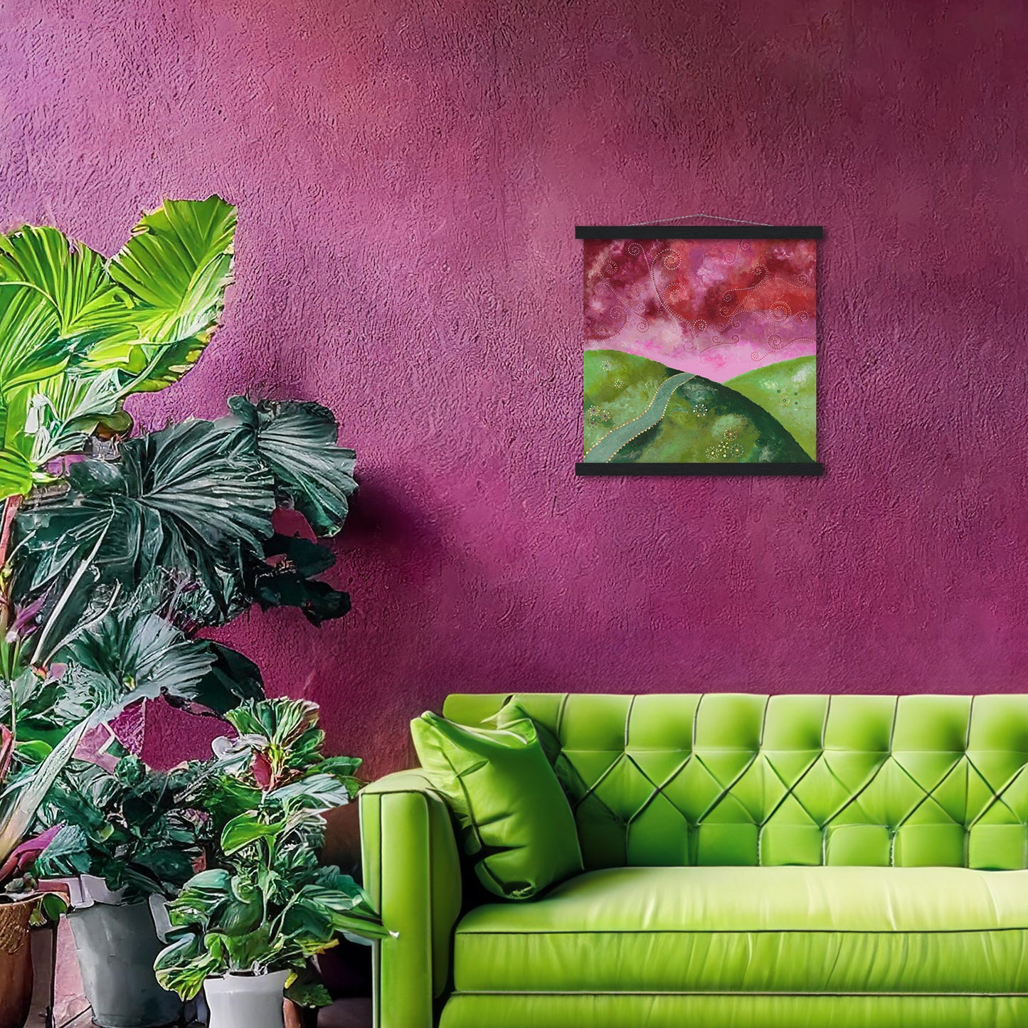 "Go your own way" - Green and pink - by Fanny Fay Engström