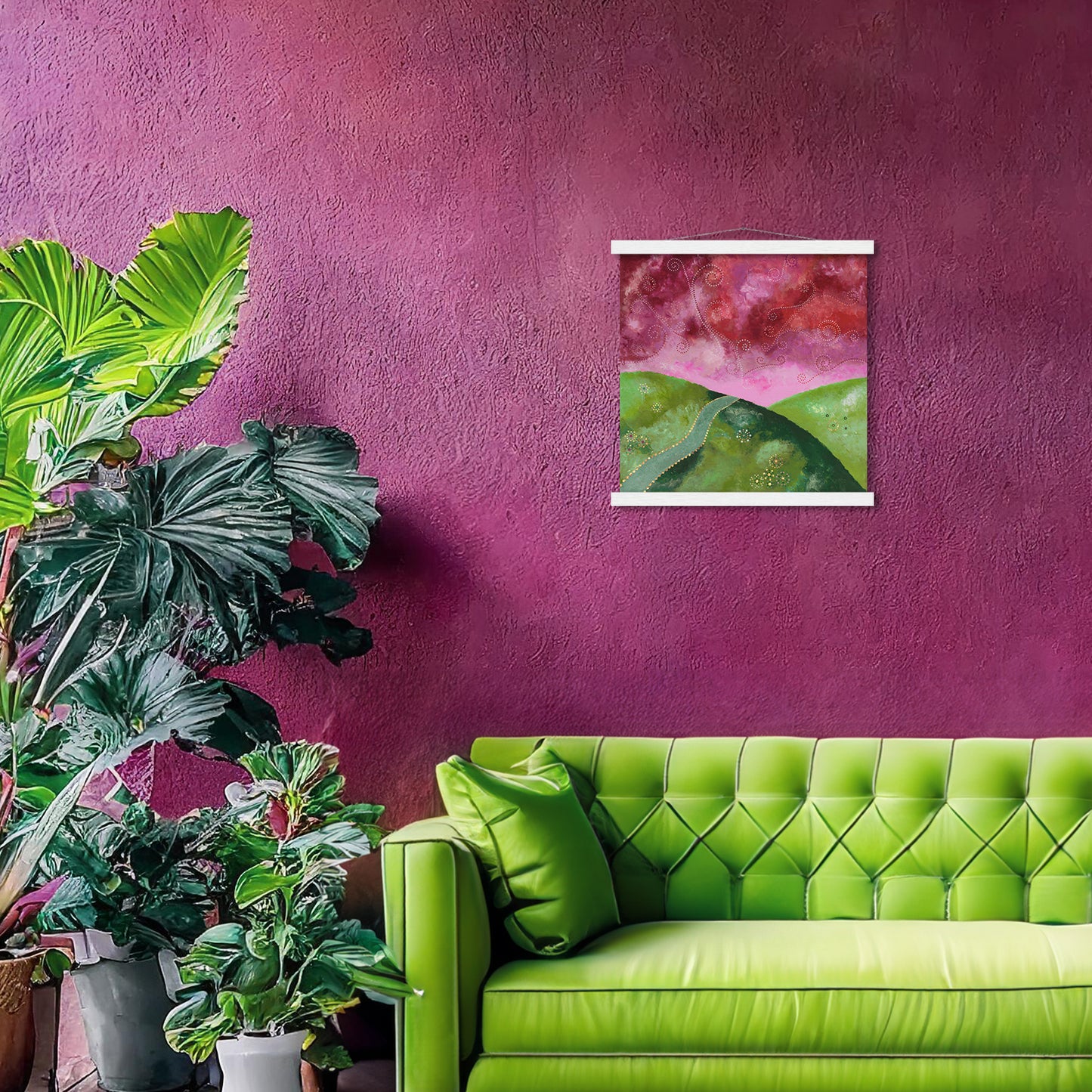 "Go your own way" - Green and pink - by Fanny Fay Engström