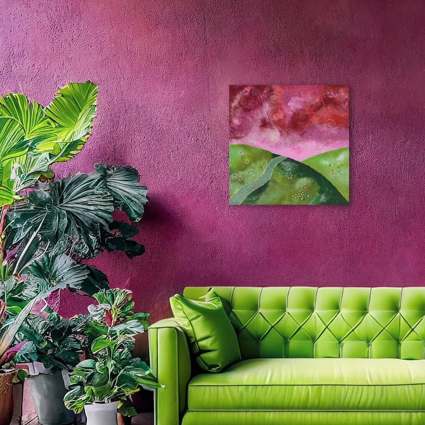 "Go your own way" - Green and pink - by Fanny Fay Engström