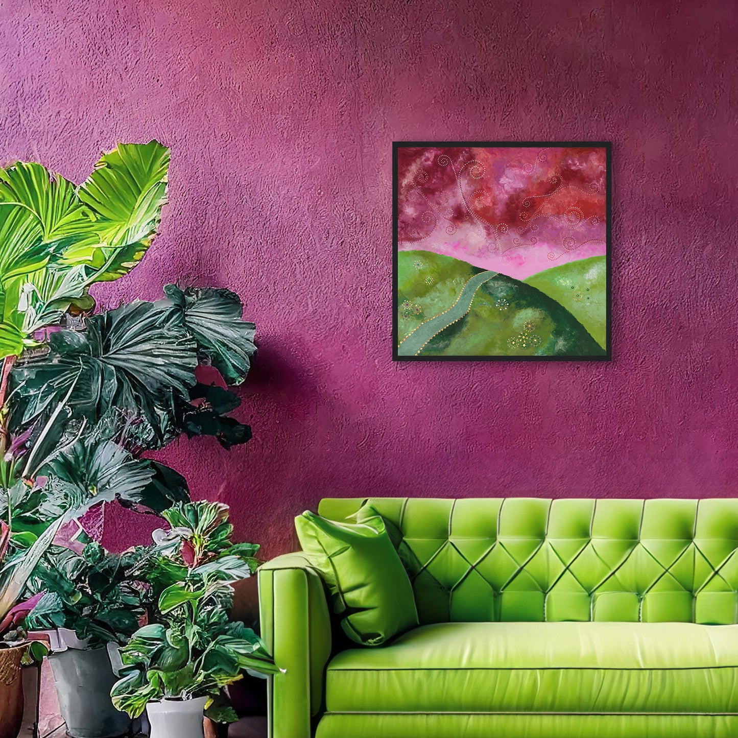 "Go your own way" - Green and pink - by Fanny Fay Engström
