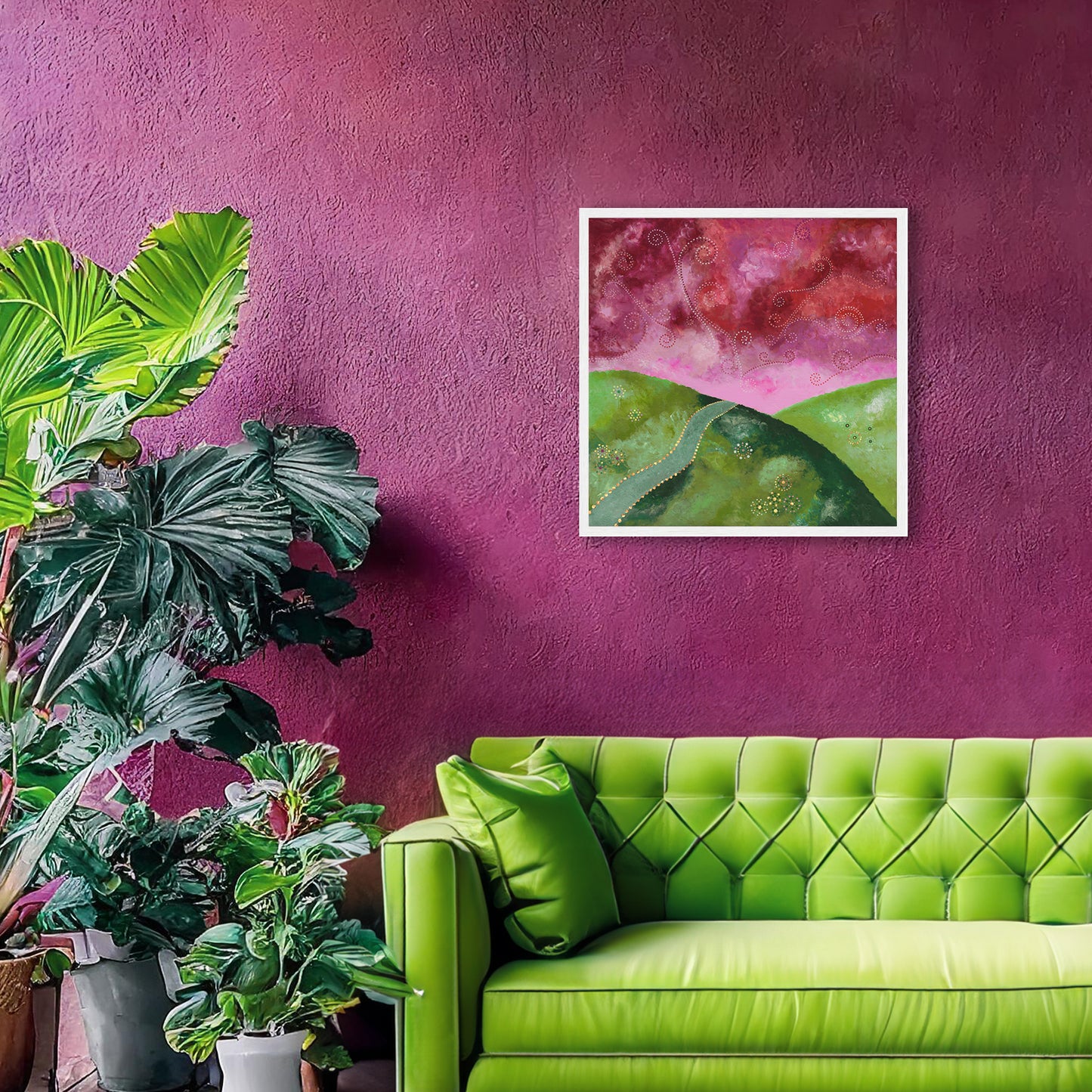 "Go your own way" - Green and pink - by Fanny Fay Engström