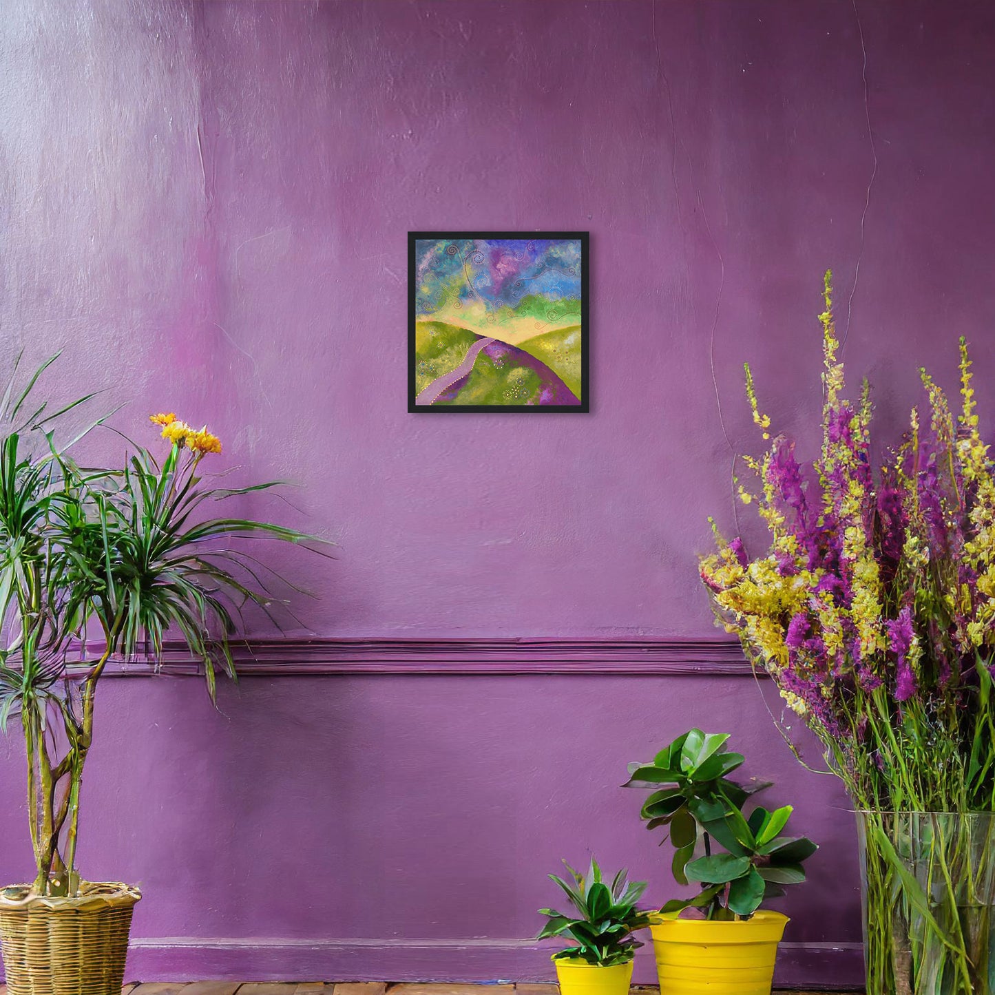 "Go your own way" - Green, blue and purple - by Fanny Fay Engström