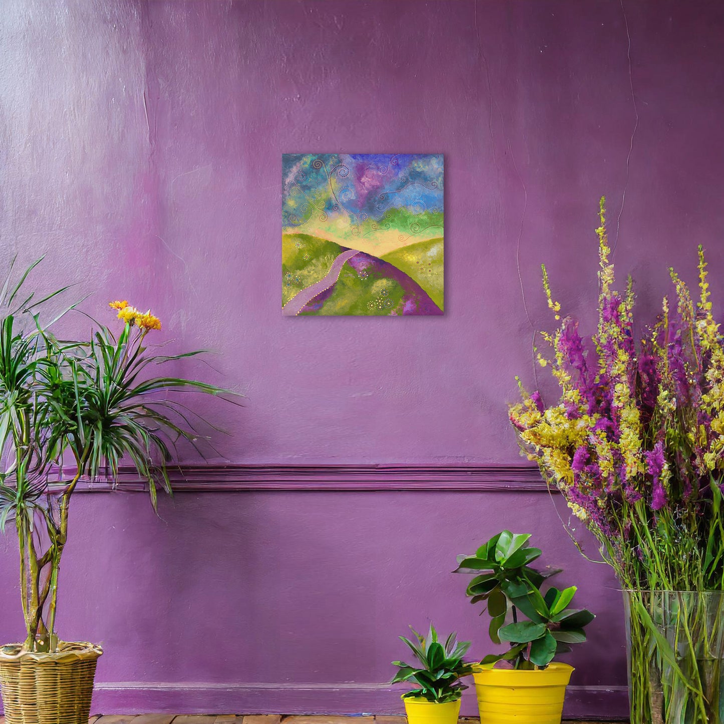 "Go your own way" - Green, blue and purple - by Fanny Fay Engström