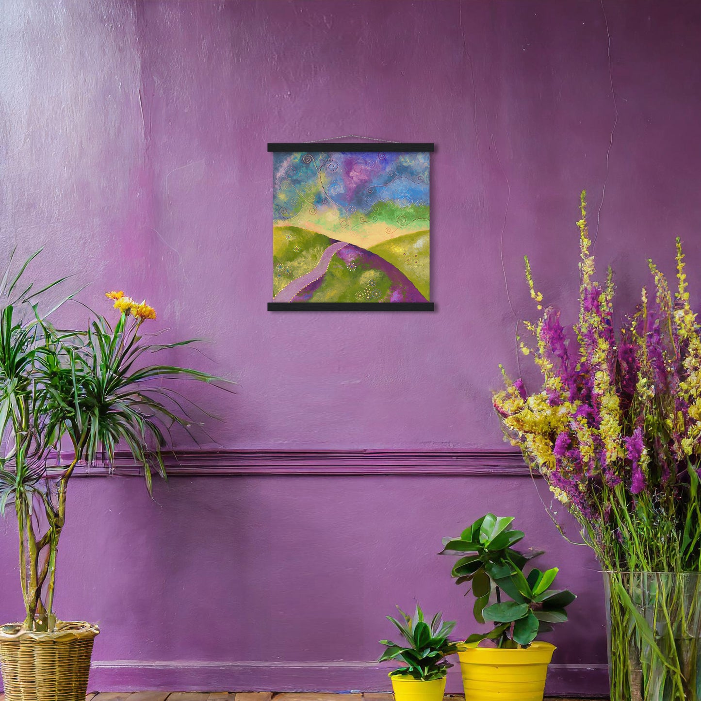 "Go your own way" - Green, blue and purple - by Fanny Fay Engström