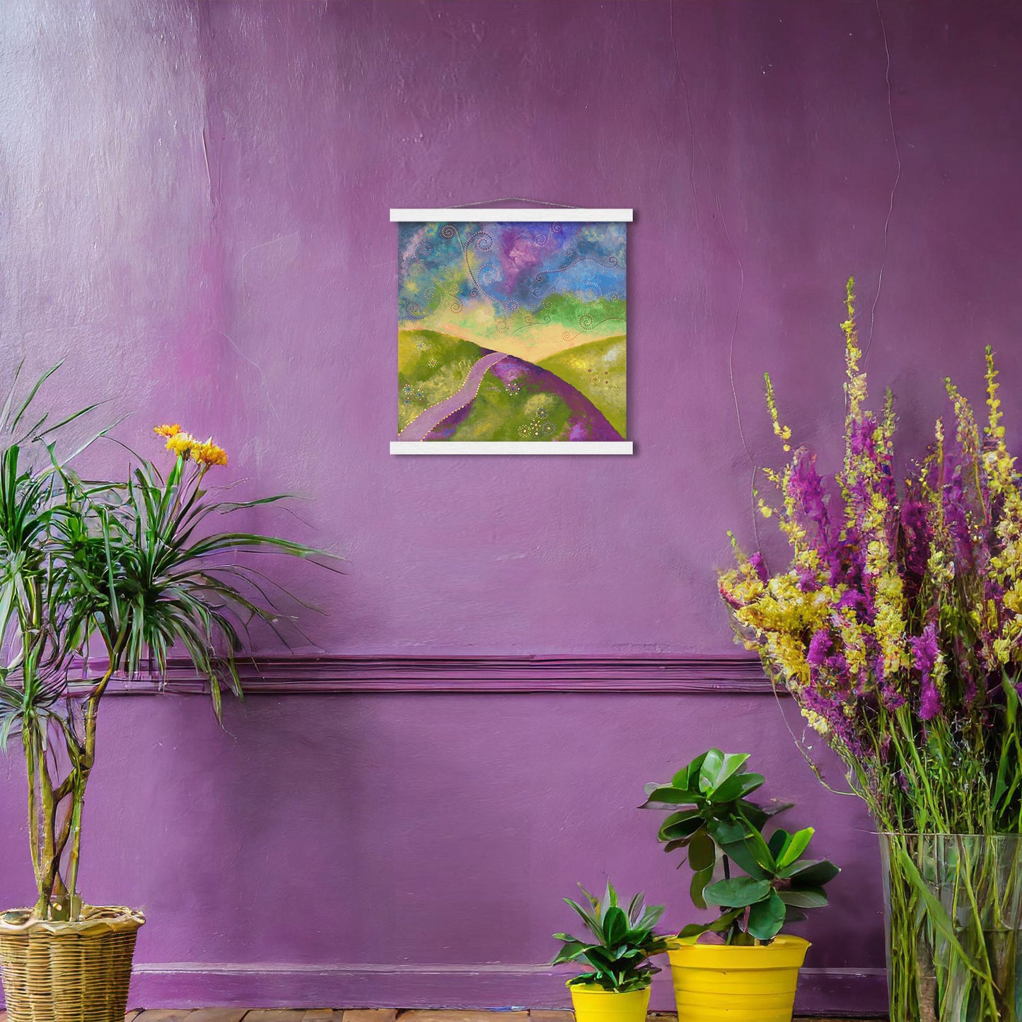 "Go your own way" - Green, blue and purple - by Fanny Fay Engström