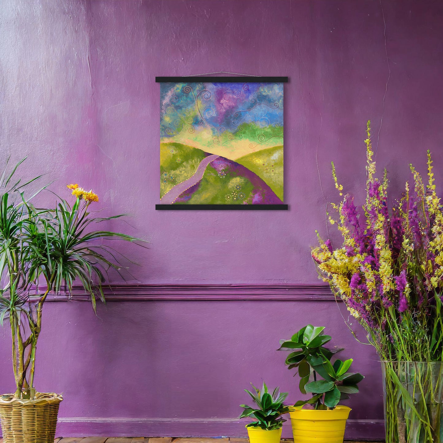 "Go your own way" - Green, blue and purple - by Fanny Fay Engström