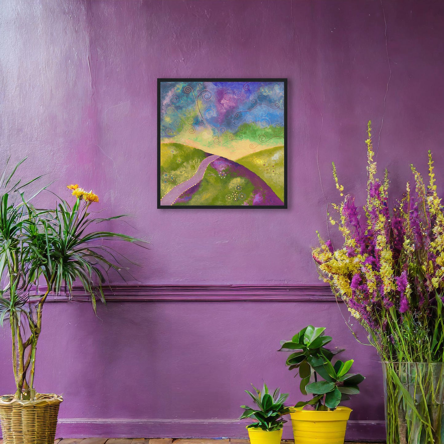 "Go your own way" - Green, blue and purple - by Fanny Fay Engström