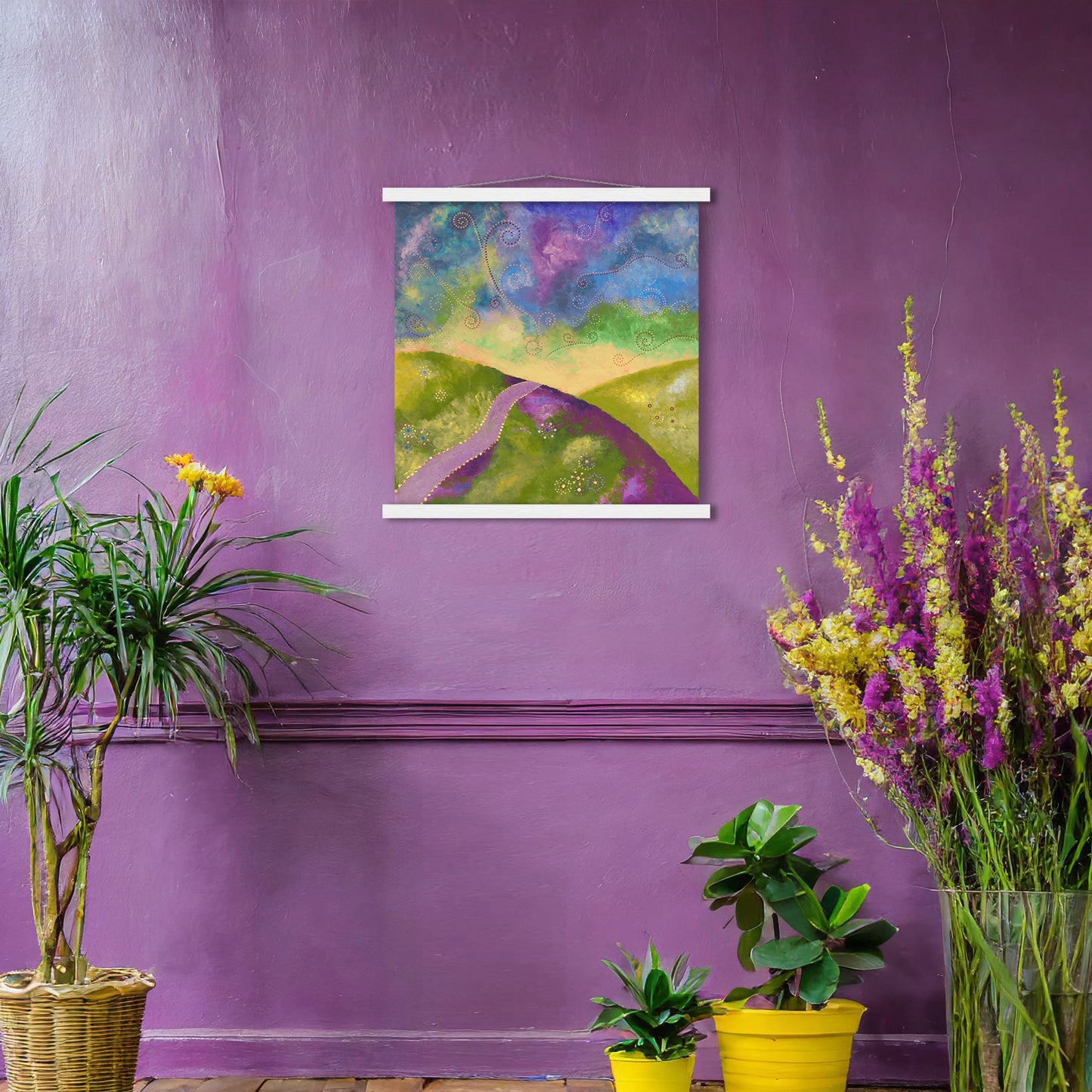 "Go your own way" - Green, blue and purple - by Fanny Fay Engström
