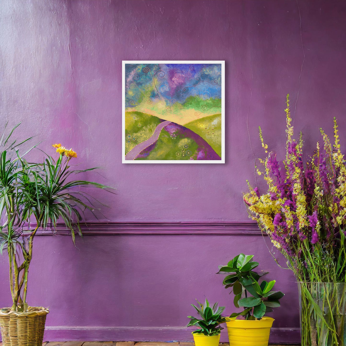 "Go your own way" - Green, blue and purple - by Fanny Fay Engström