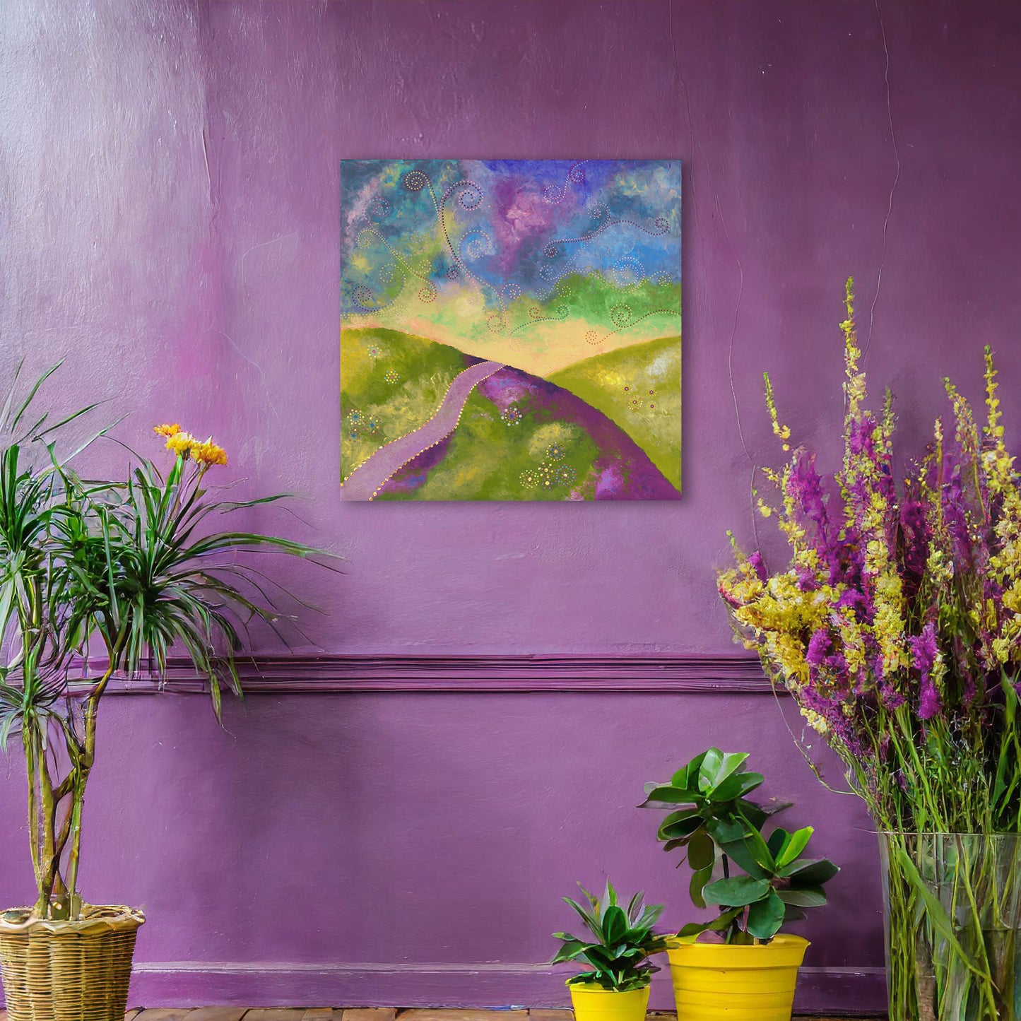 "Go your own way" - Green, blue and purple - by Fanny Fay Engström