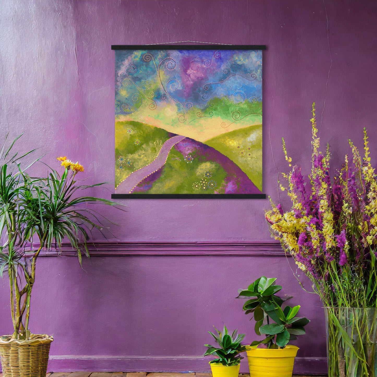 "Go your own way" - Green, blue and purple - by Fanny Fay Engström