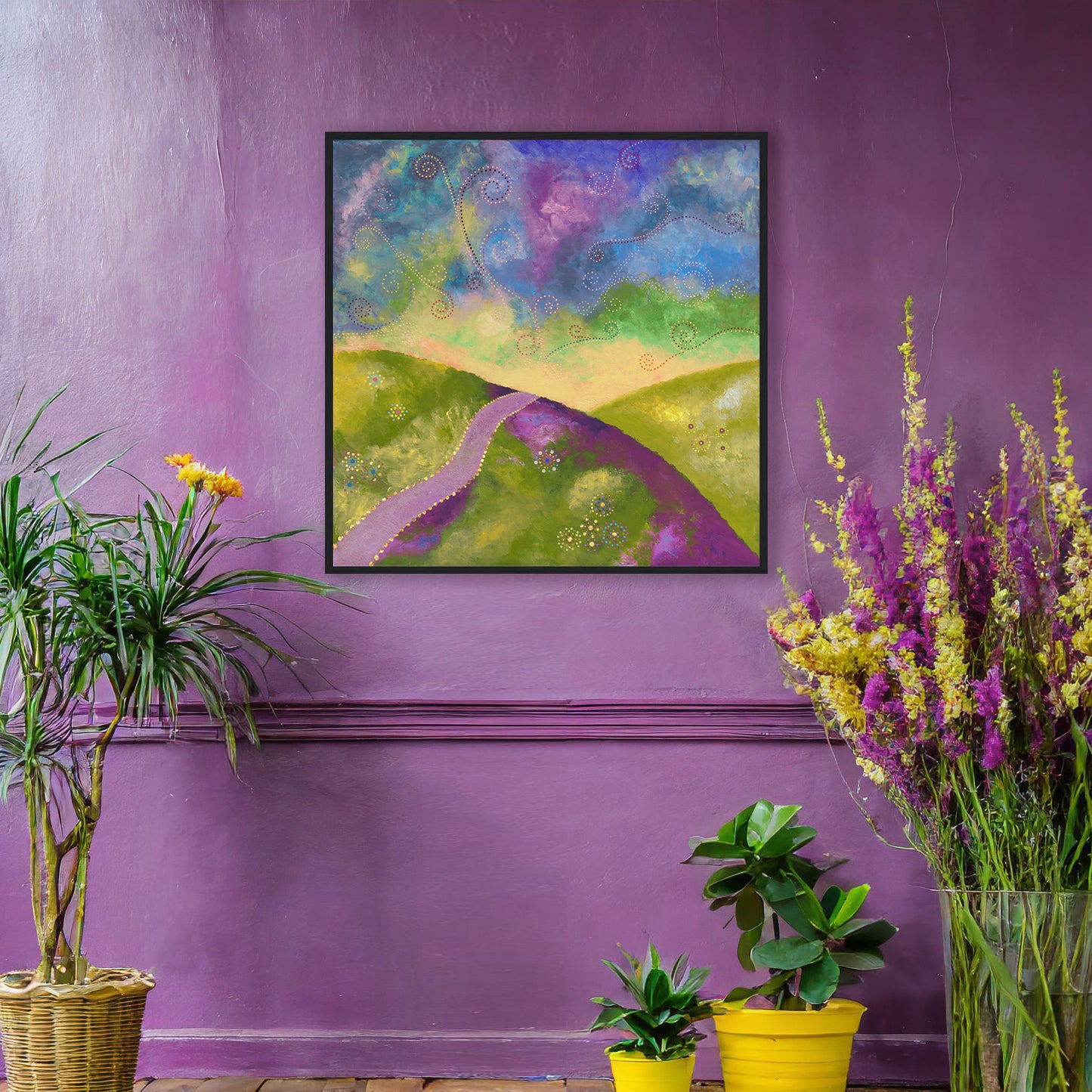 "Go your own way" - Green, blue and purple - by Fanny Fay Engström