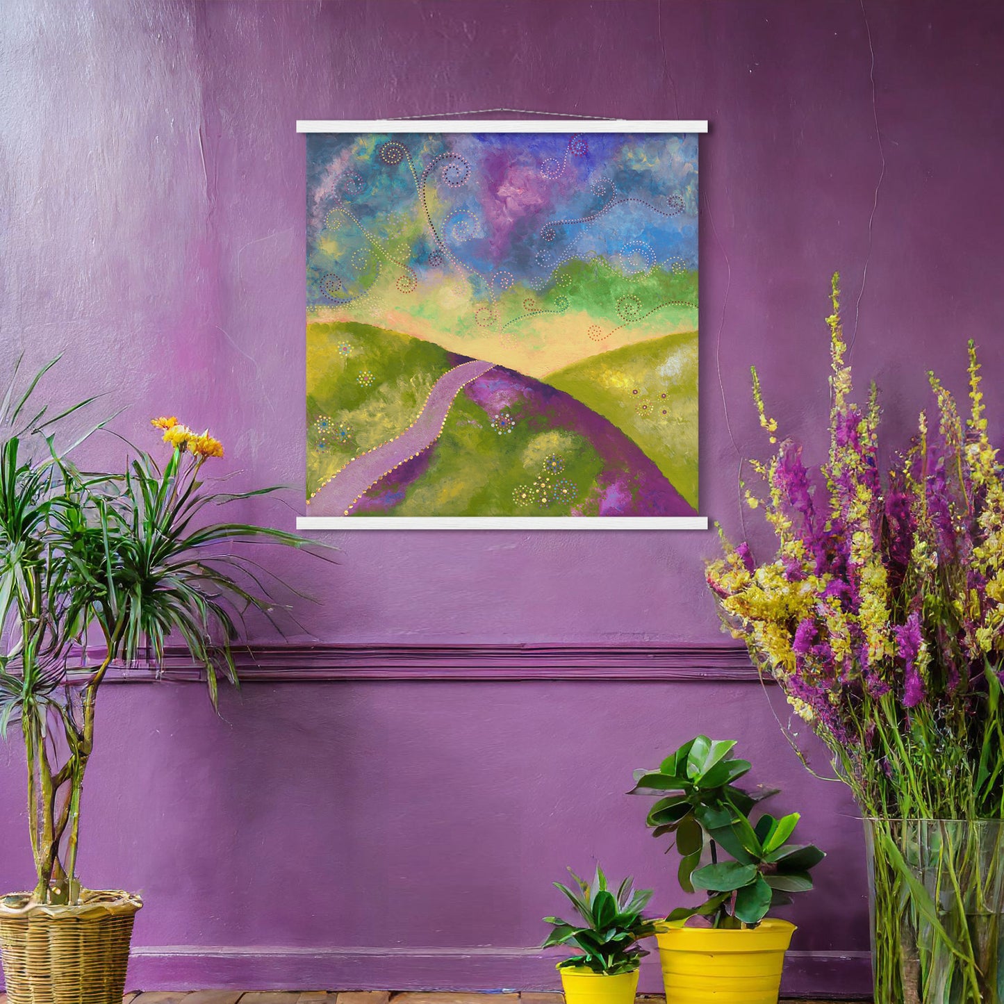 "Go your own way" - Green, blue and purple - by Fanny Fay Engström