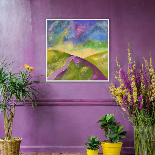 "Go your own way" - Green, blue and purple - by Fanny Fay Engström