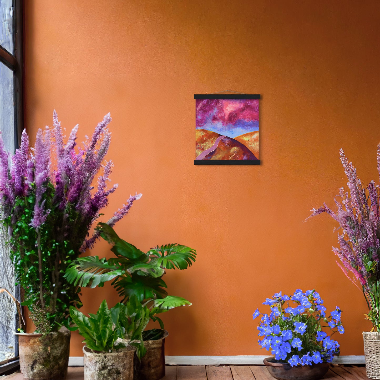 "Go your own way" - Orange, blue and pink - by Fanny Fay Engström