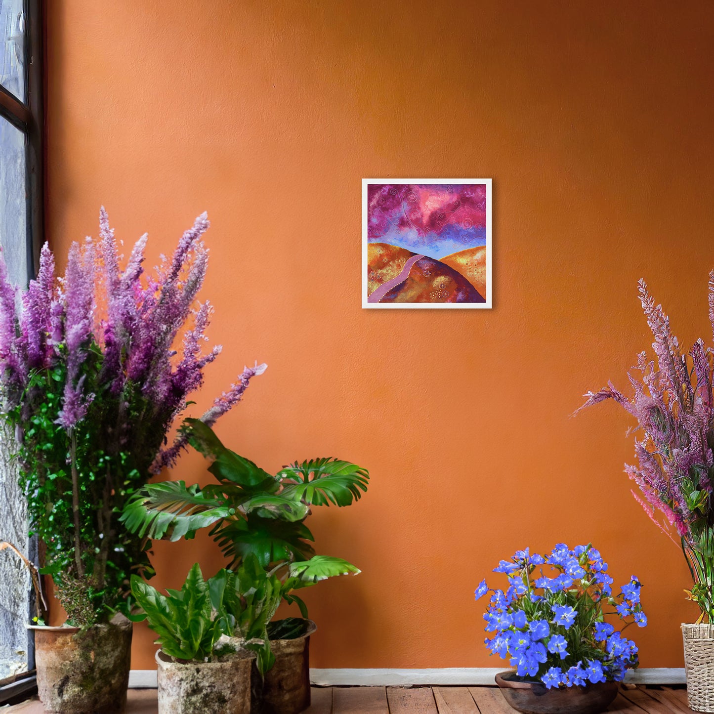 "Go your own way" - Orange, blue and pink - by Fanny Fay Engström