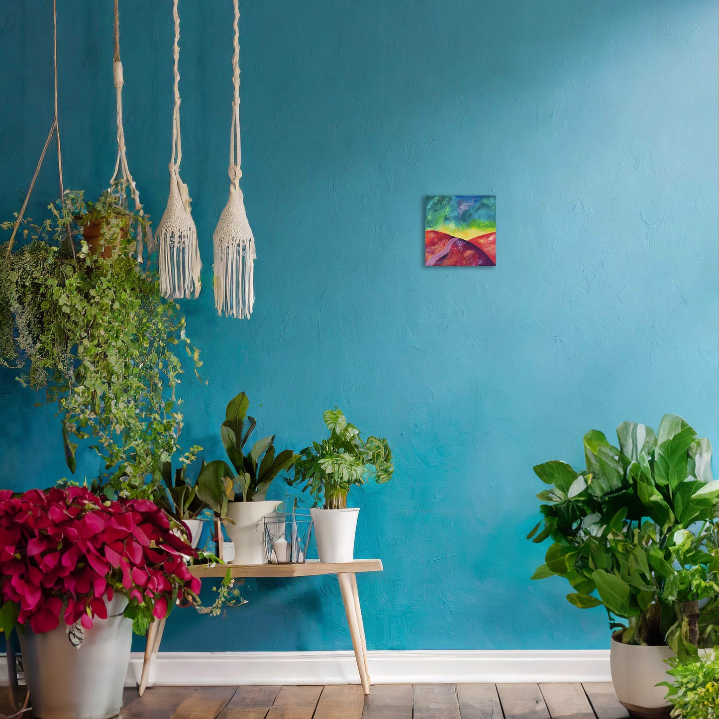 "Go your own way" - Red, yellow and turquoise - by Fanny Fay Engström