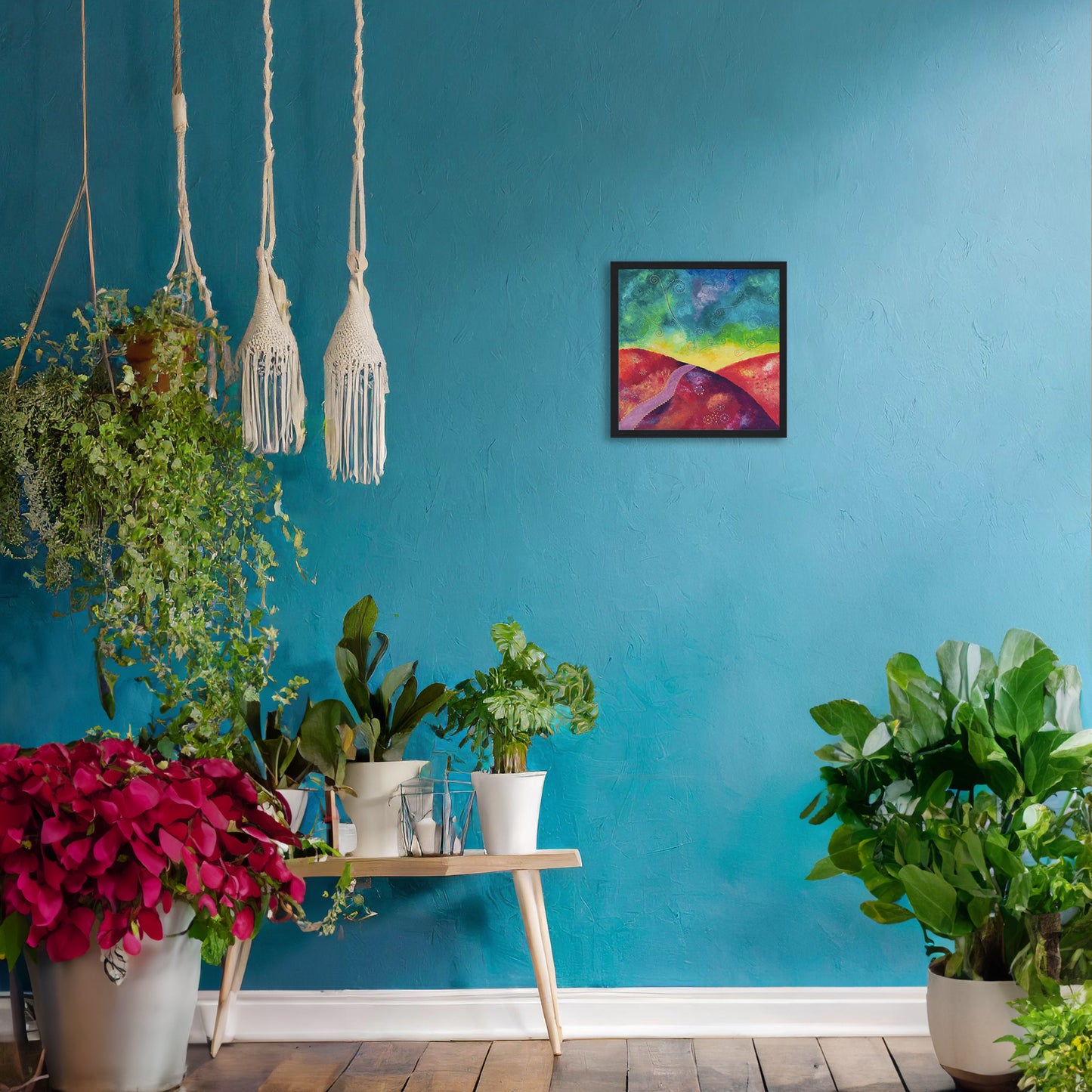 "Go your own way" - Red, yellow and turquoise - by Fanny Fay Engström