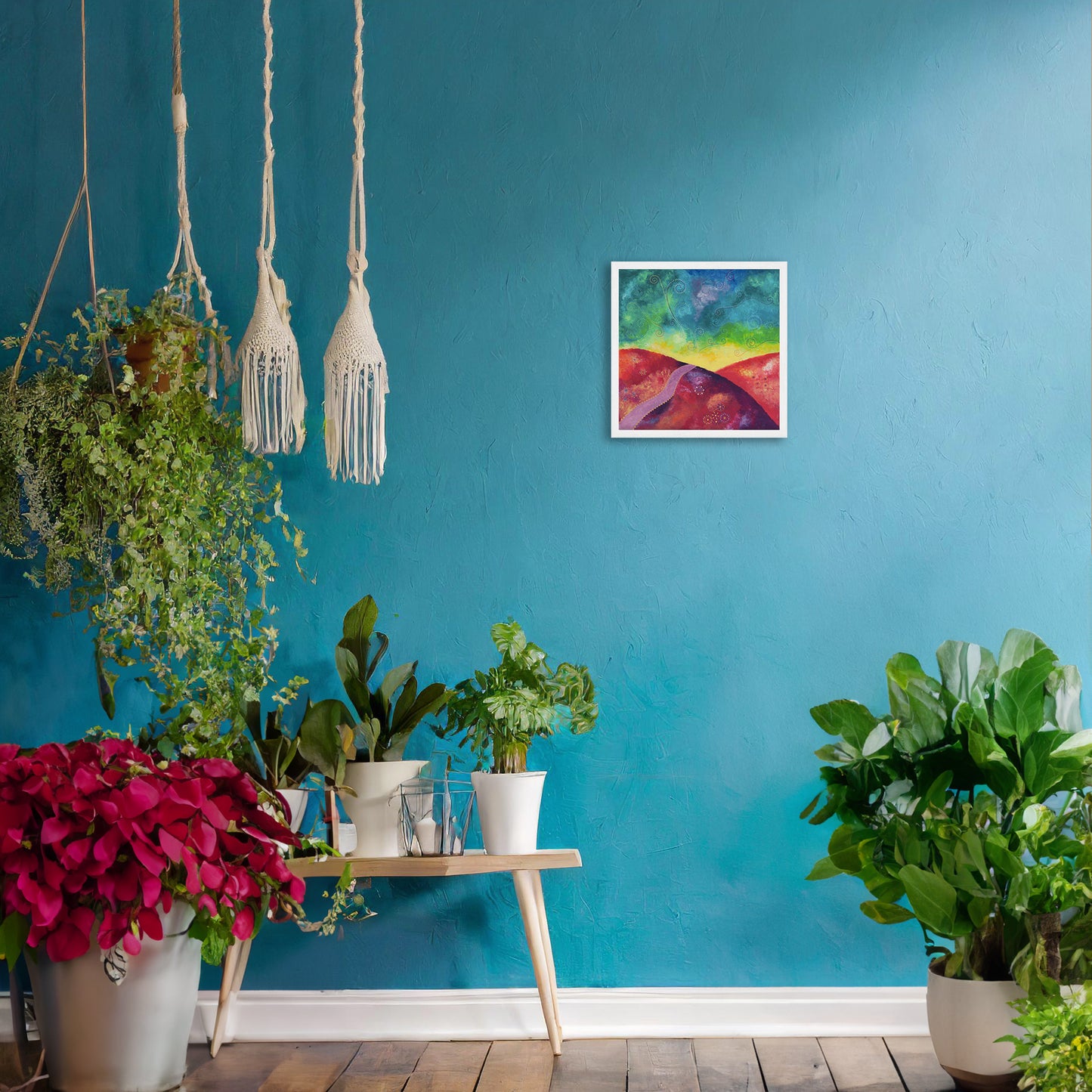 "Go your own way" - Red, yellow and turquoise - by Fanny Fay Engström