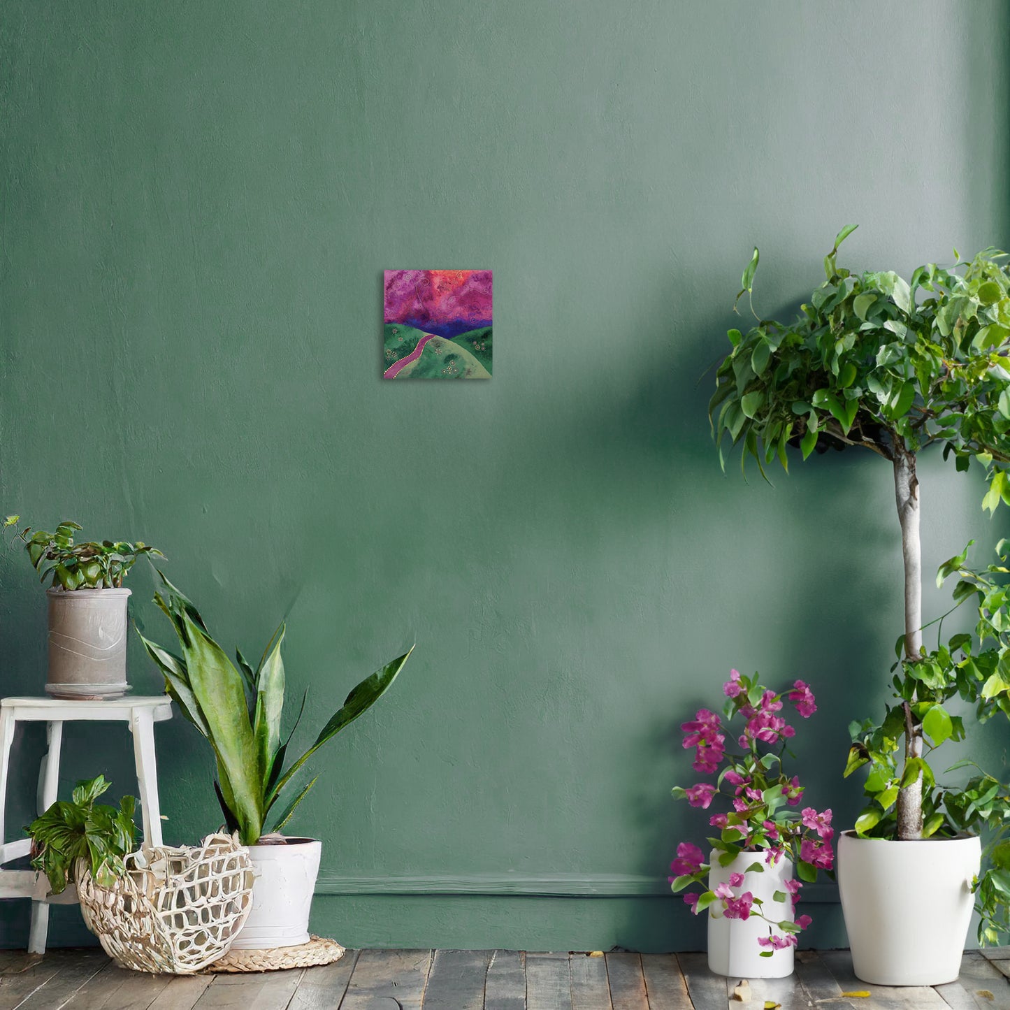 "Go your own way" - Mint, purple and pink - by Fanny Fay Engström