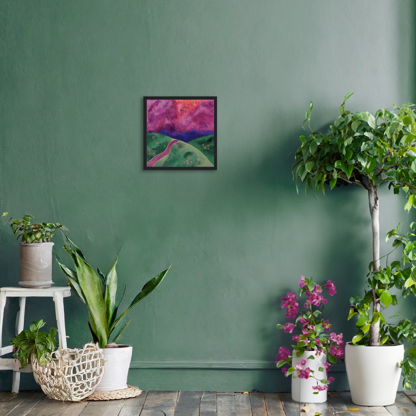 "Go your own way" - Mint, purple and pink - by Fanny Fay Engström