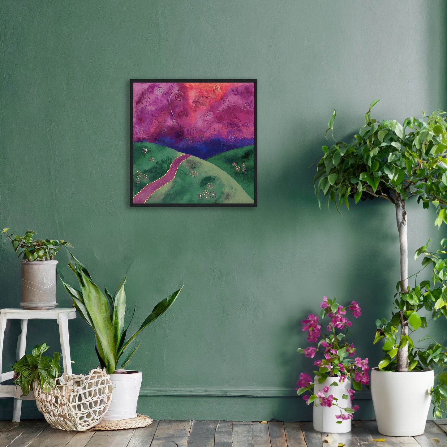 "Go your own way" - Mint, purple and pink - by Fanny Fay Engström