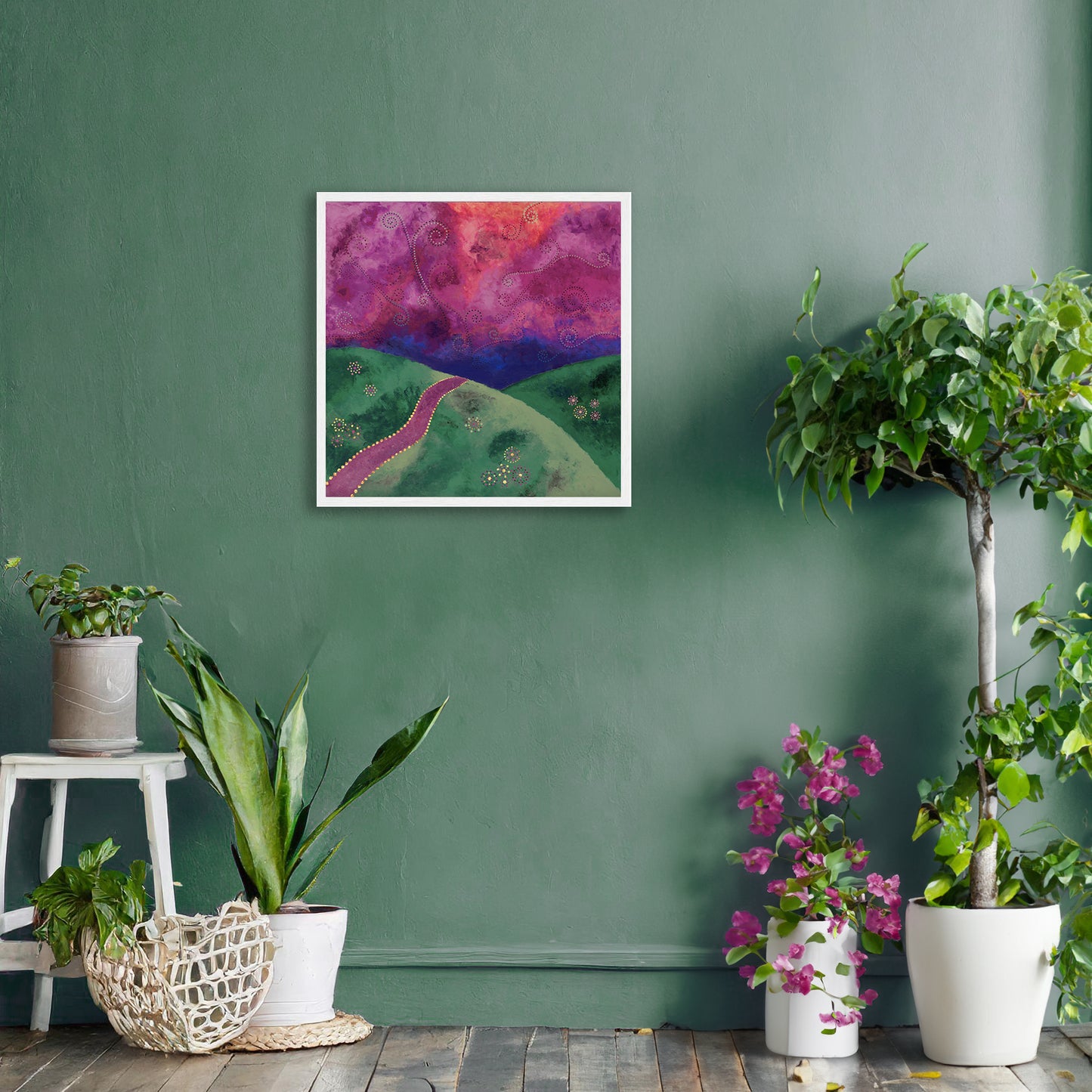 "Go your own way" - Mint, purple and pink - by Fanny Fay Engström