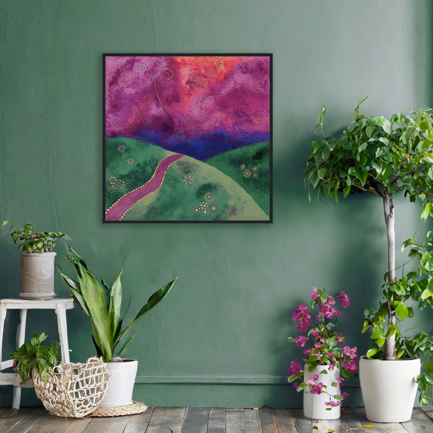 "Go your own way" - Mint, purple and pink - by Fanny Fay Engström