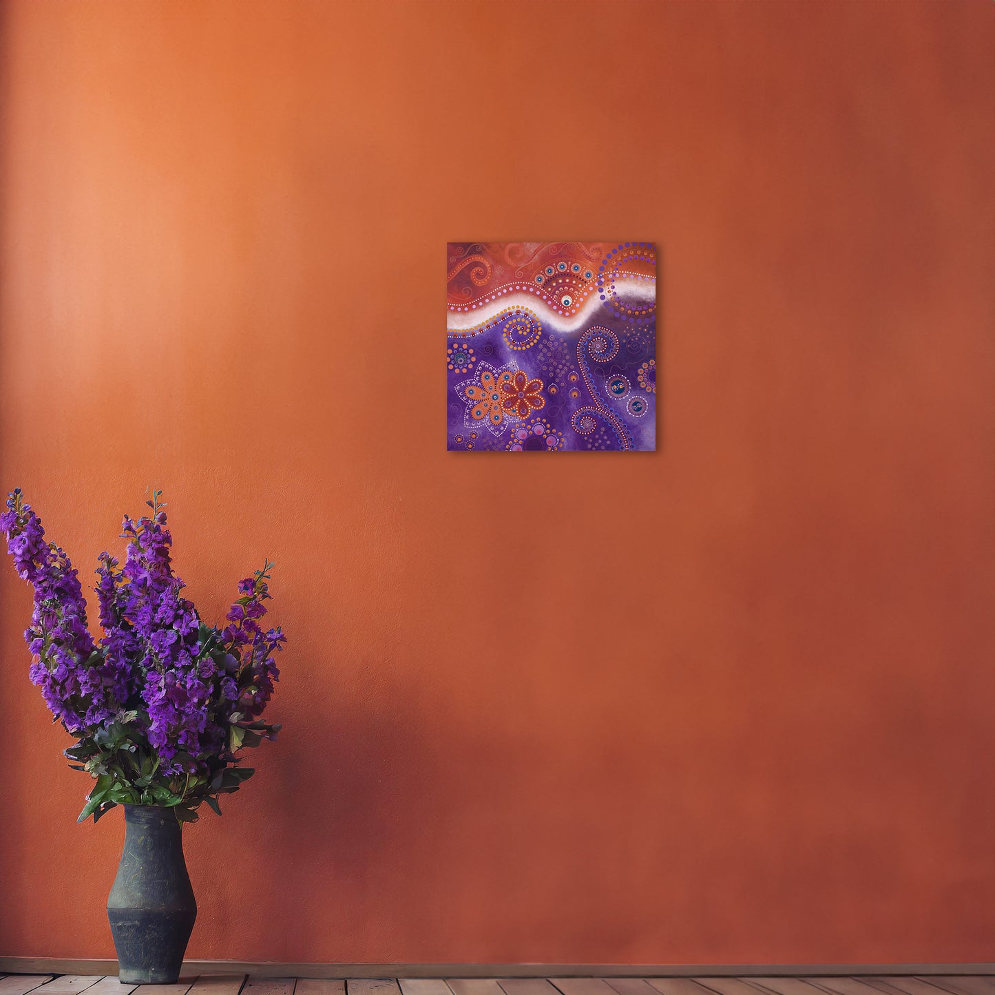 "The Happiness inside" - Orange and purple - by Fanny Fay Engström