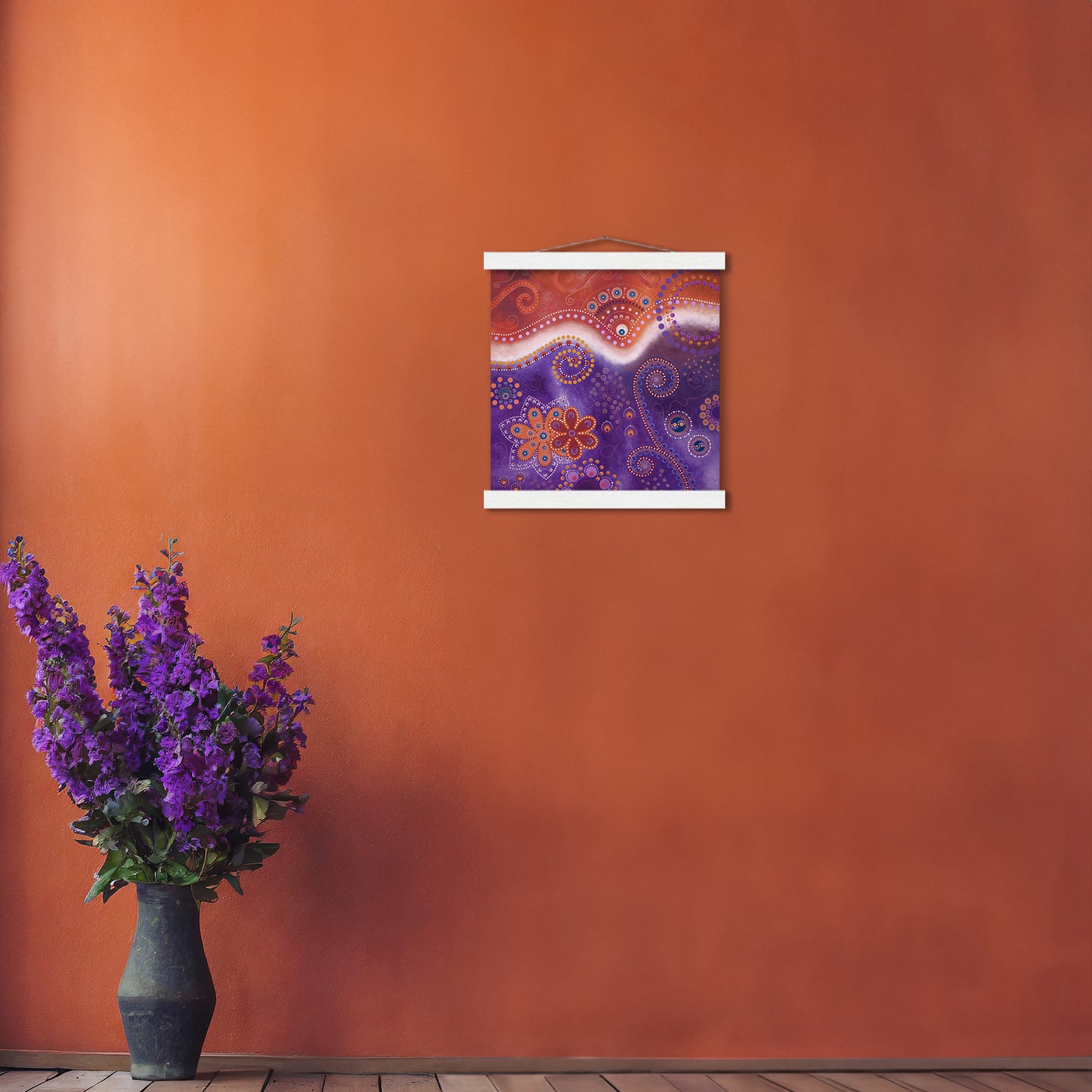 "The Happiness inside" - Orange and purple - by Fanny Fay Engström