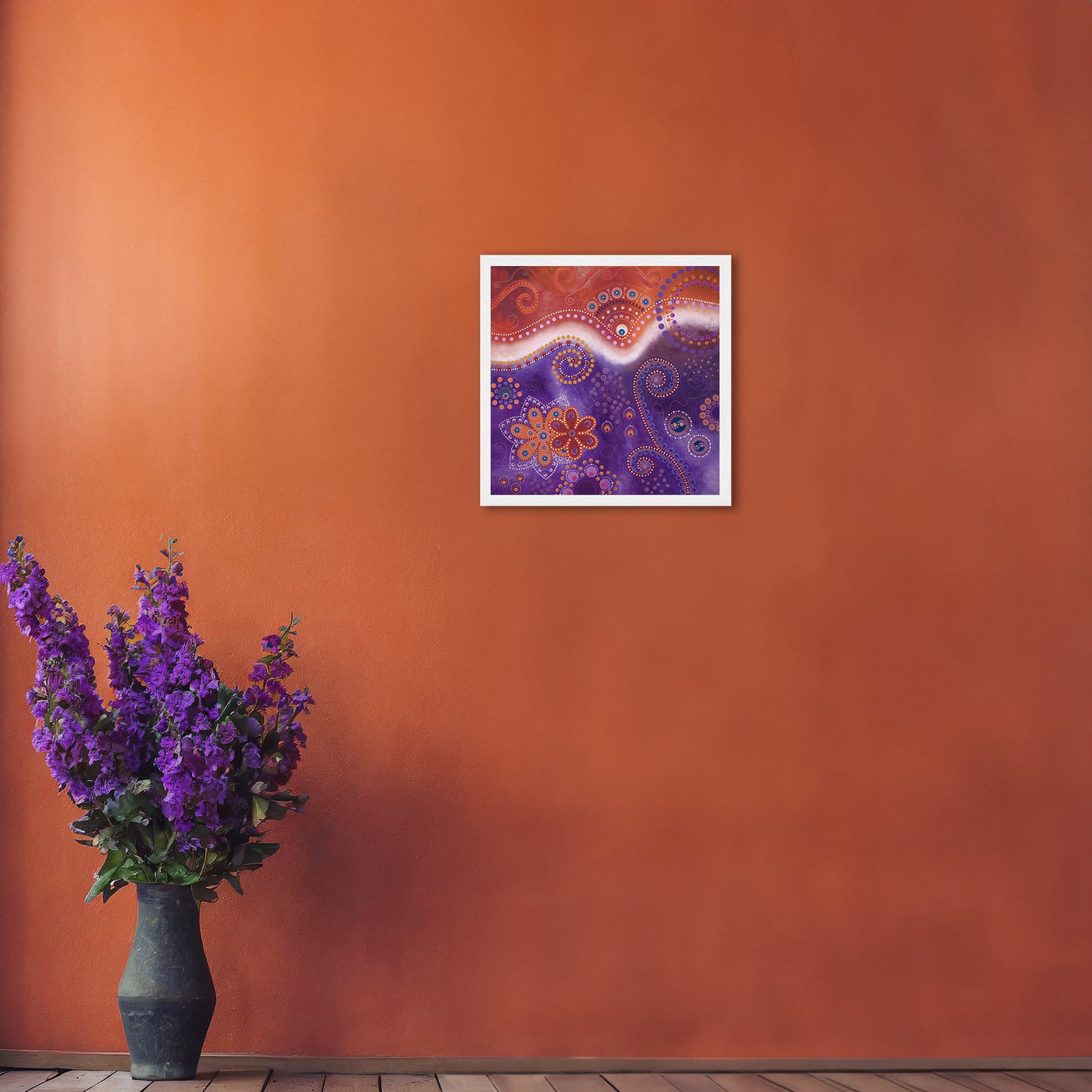 "The Happiness inside" - Orange and purple - by Fanny Fay Engström