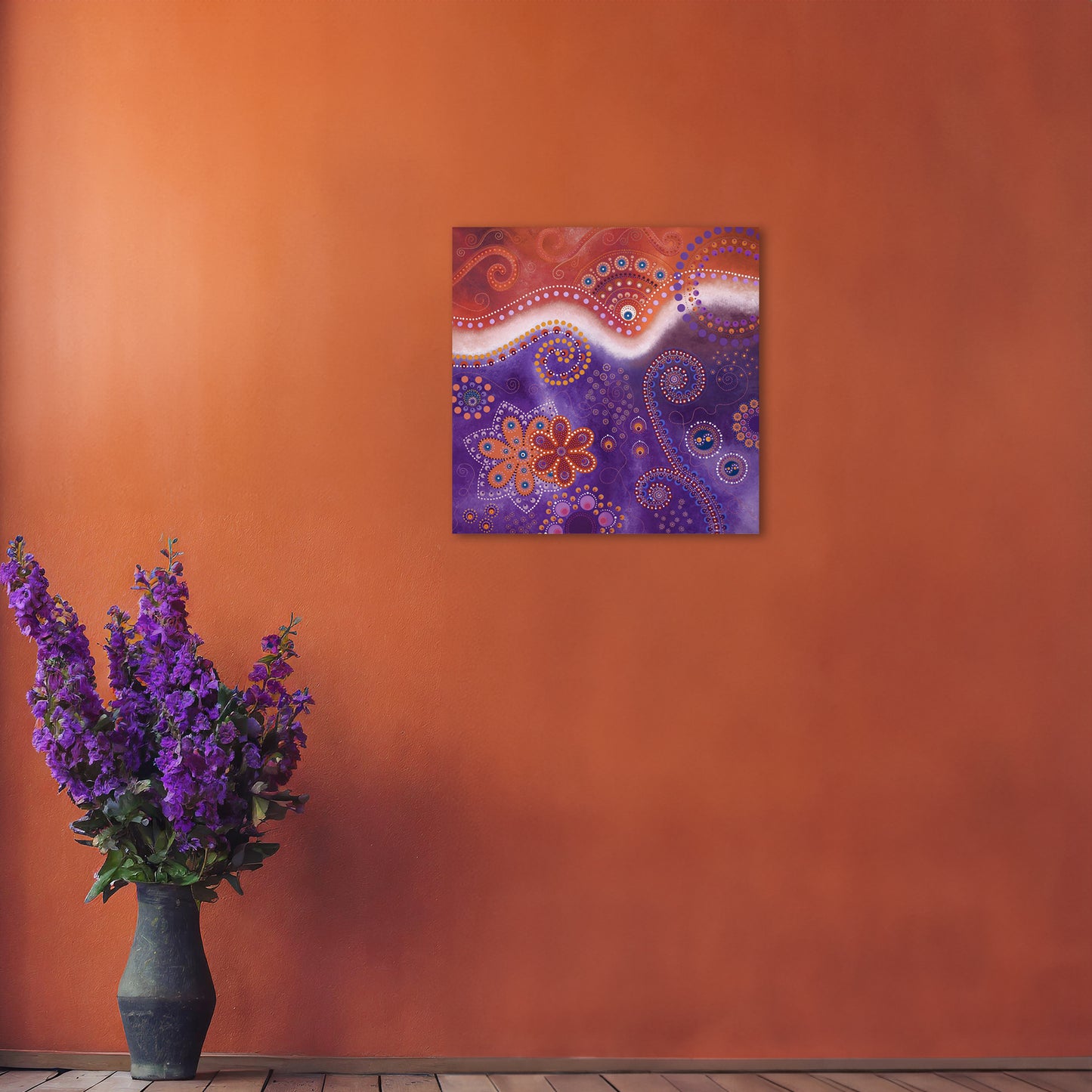 "The Happiness inside" - Orange and purple - by Fanny Fay Engström