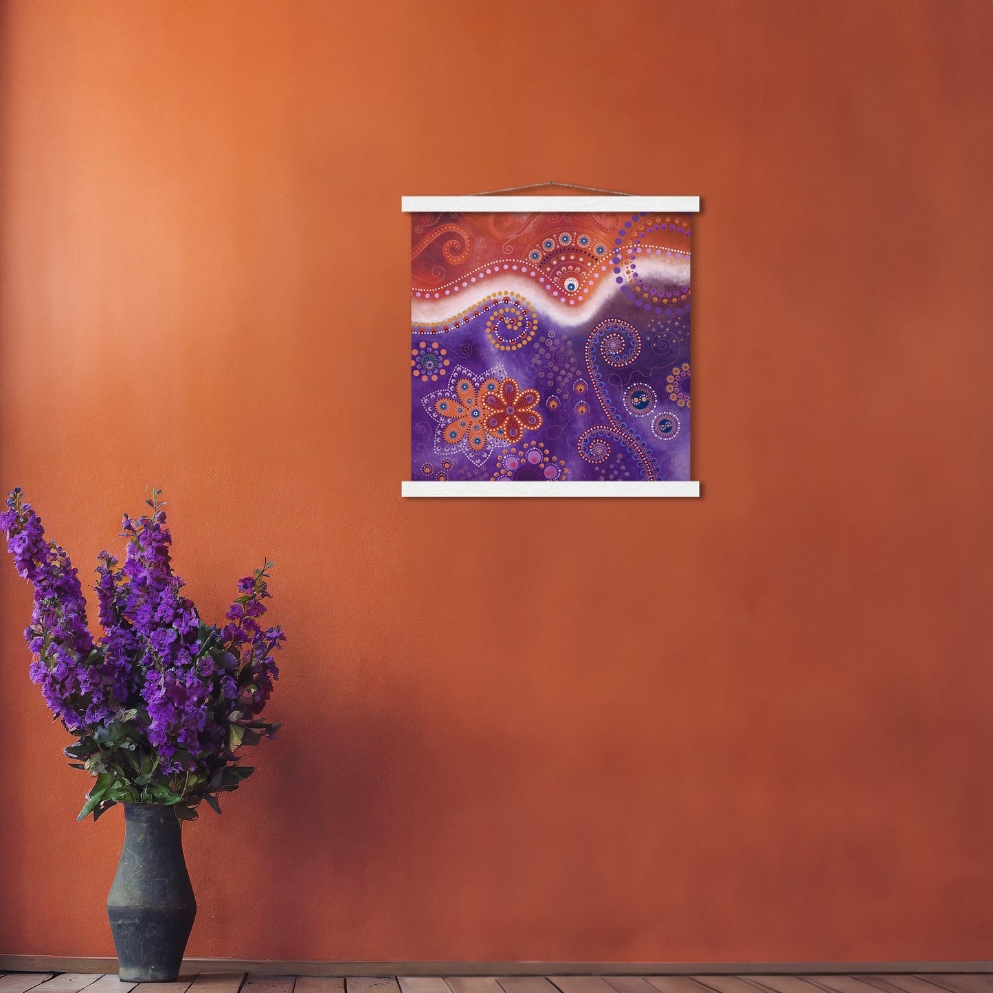 "The Happiness inside" - Orange and purple - by Fanny Fay Engström