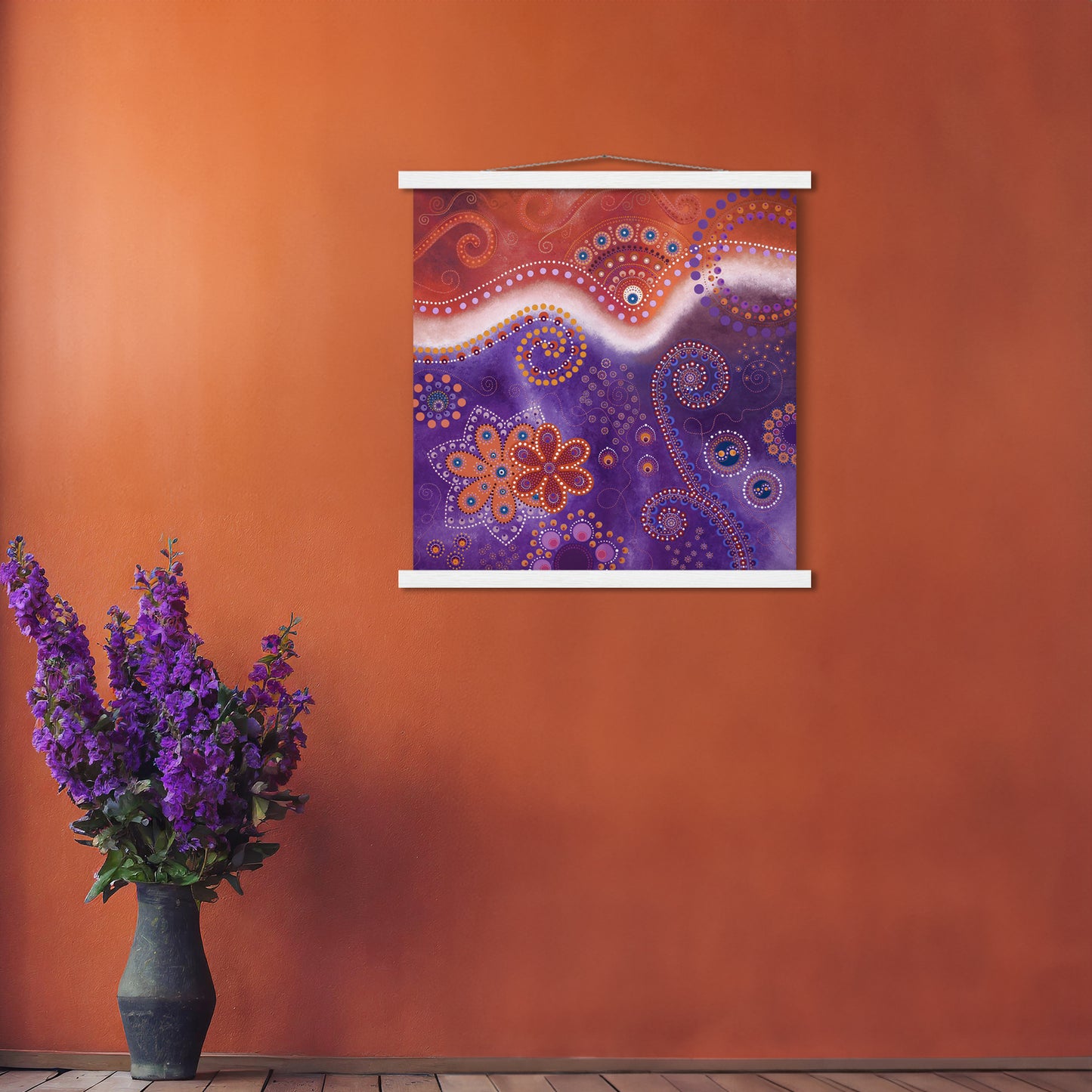 "The Happiness inside" - Orange and purple - by Fanny Fay Engström