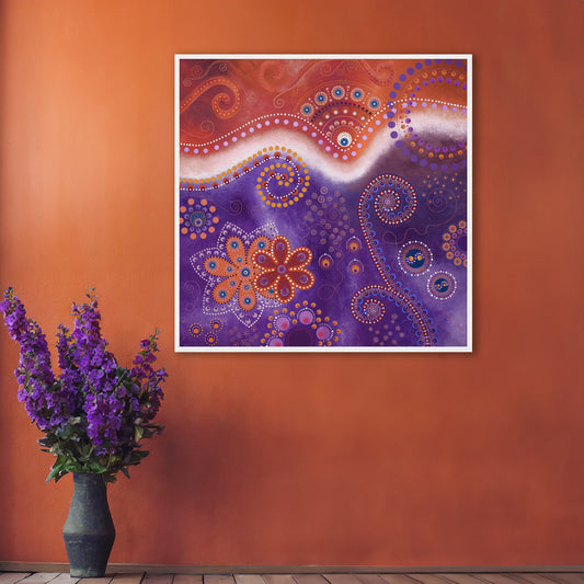 "The Happiness inside" - Orange and purple - by Fanny Fay Engström