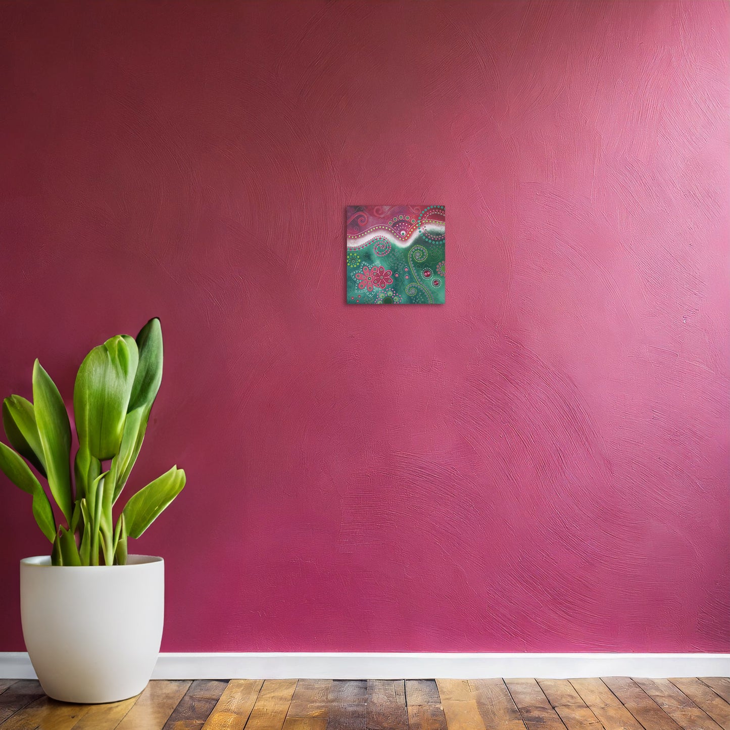 "The Happiness inside" - Pink and turquoise - by Fanny Fay Engström