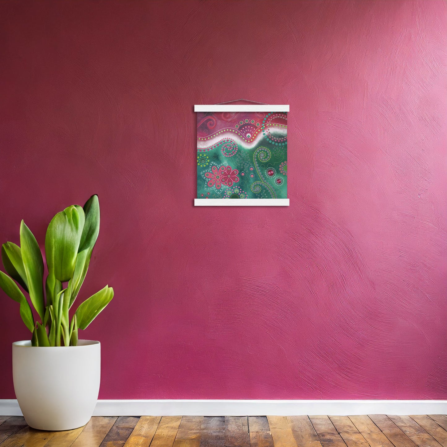 "The Happiness inside" - Pink and turquoise - by Fanny Fay Engström