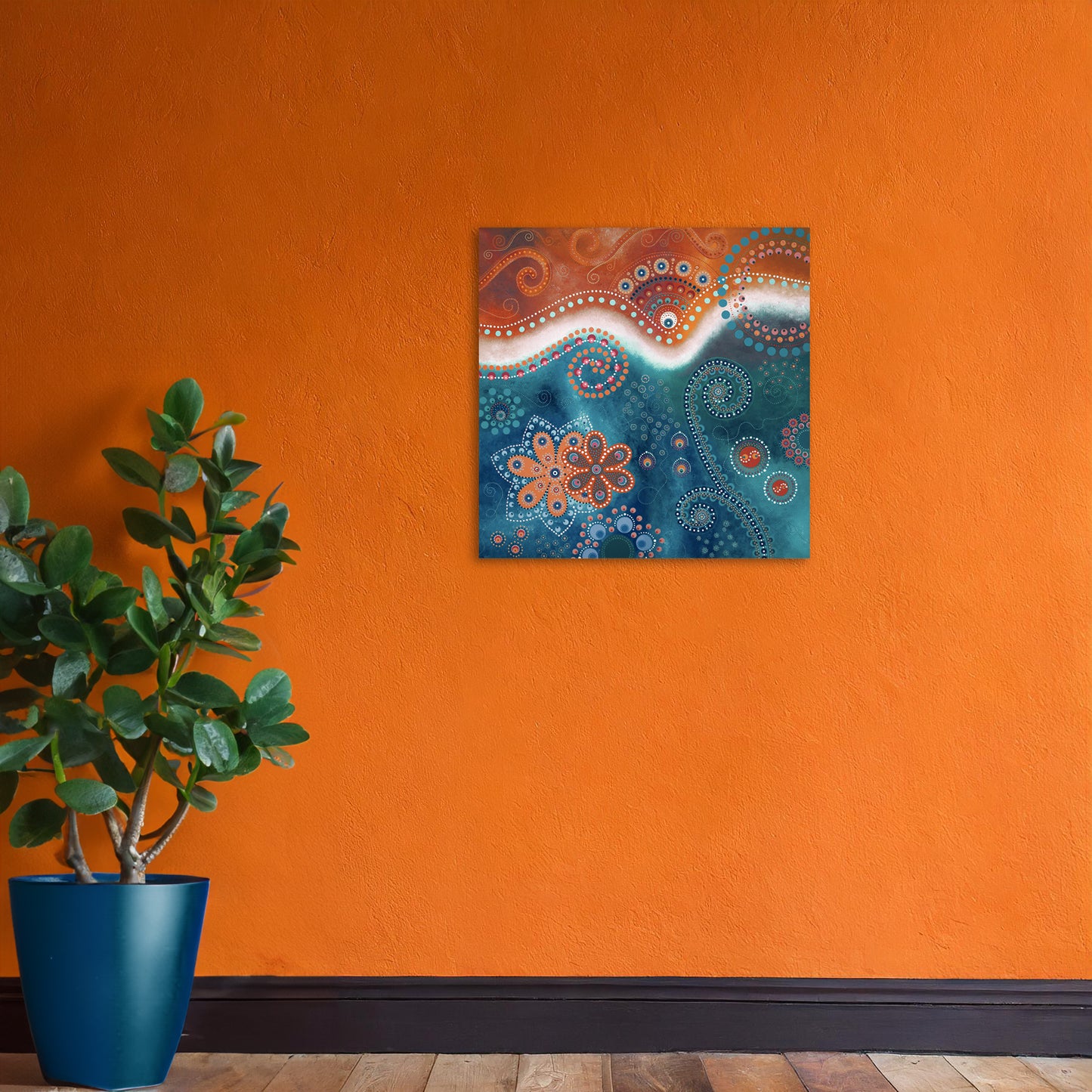 "The Happiness inside" - Rust and blue - by Fanny Fay Engström