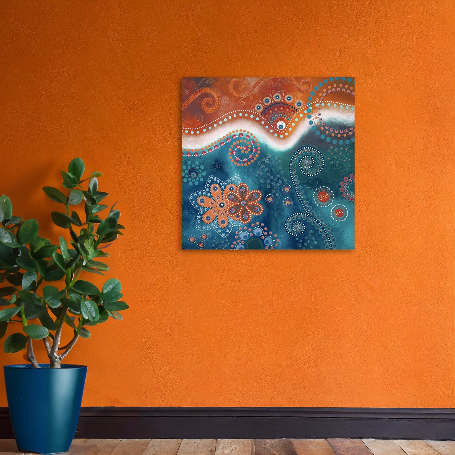 "The Happiness inside" - Rust and blue - by Fanny Fay Engström