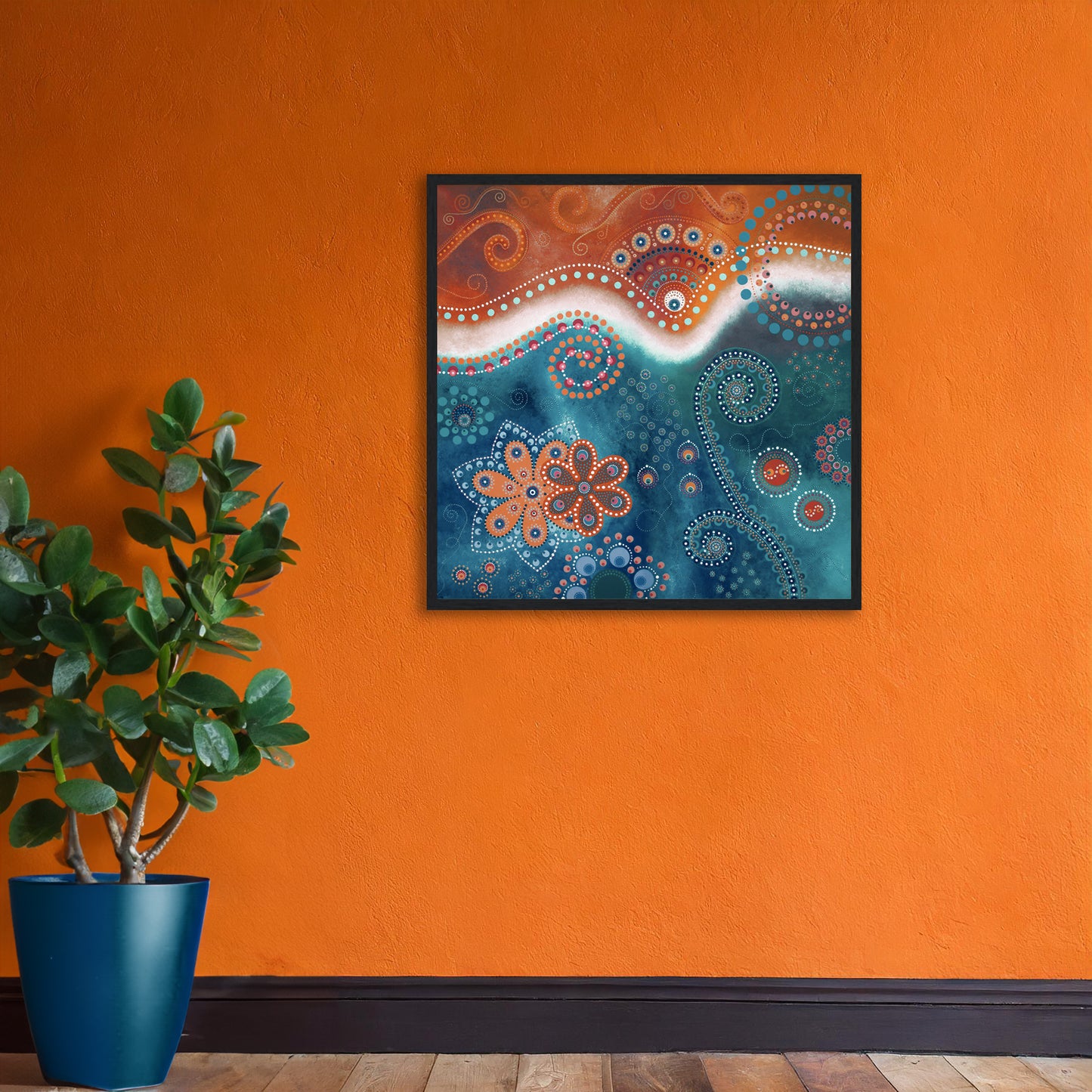 "The Happiness inside" - Rust and blue - by Fanny Fay Engström